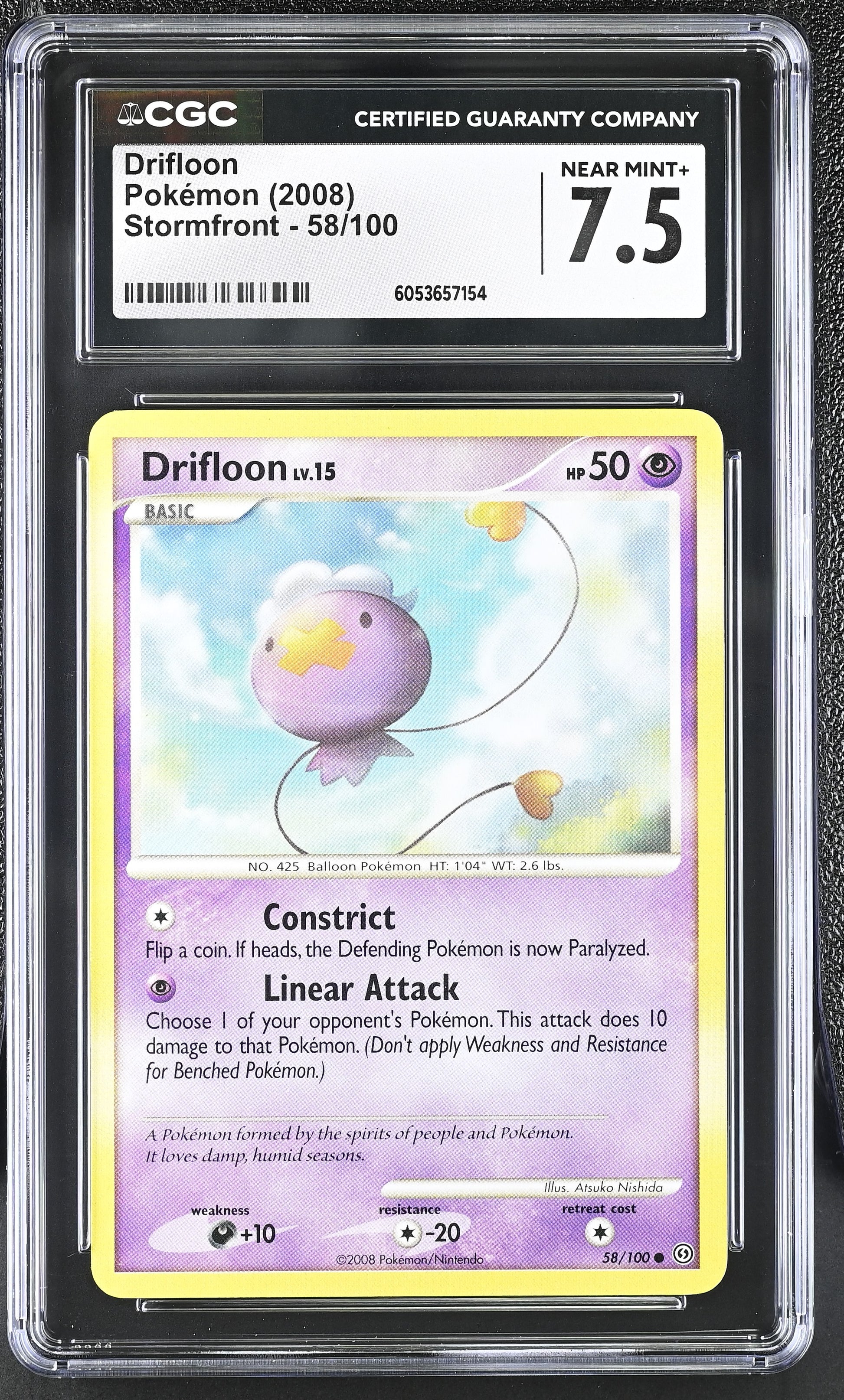 Graded Drifloon (58/100) Pokémon Card