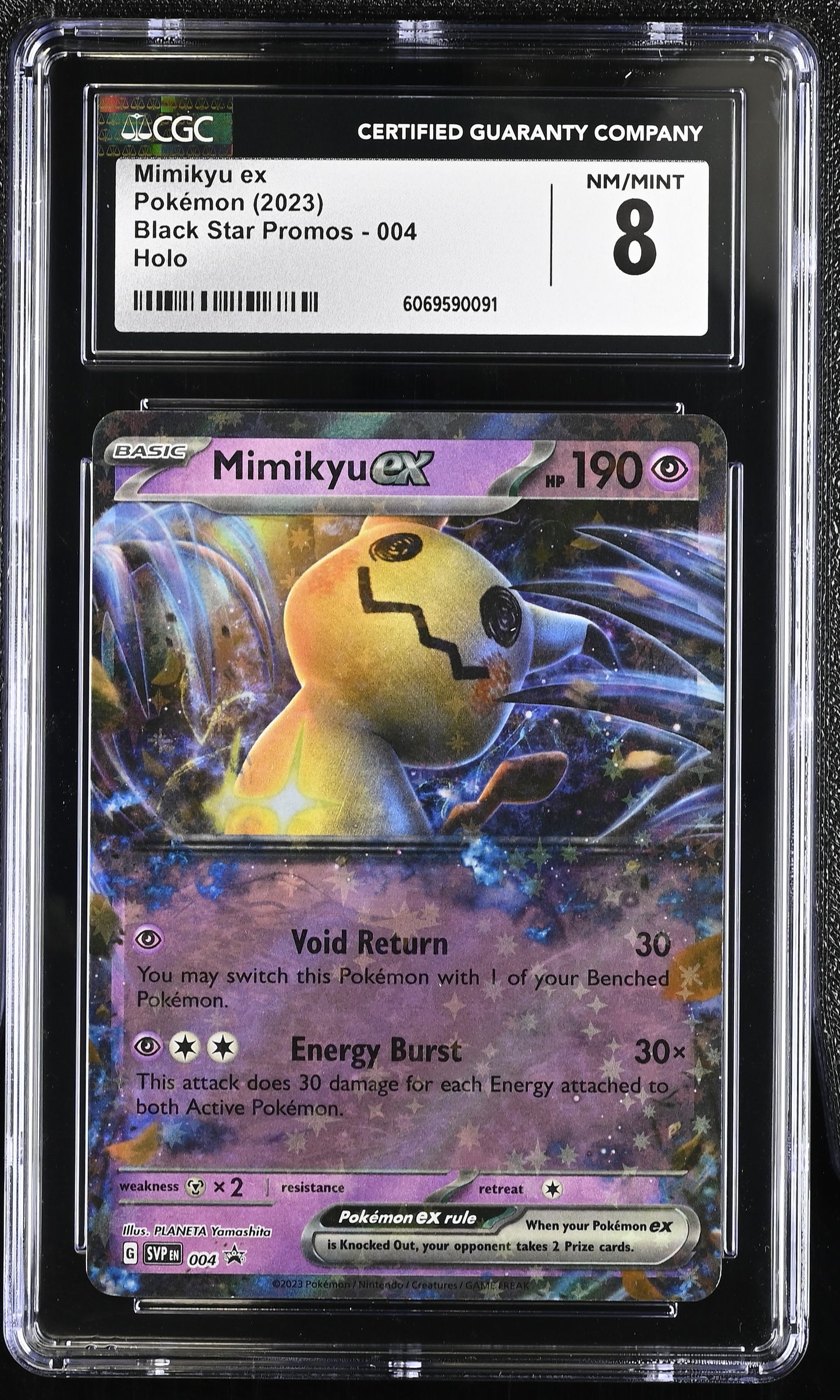 Graded Mimikyu EX (004) Black Star Promos - CGC Nm/Mint 8