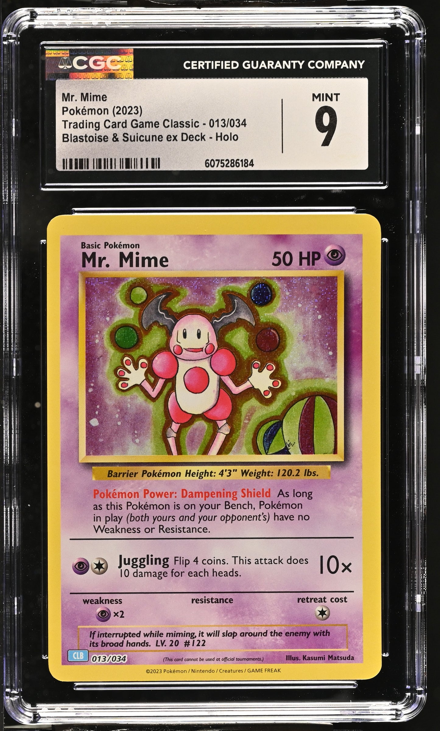 Graded Mr. Mime (013/034) Pokémon Card