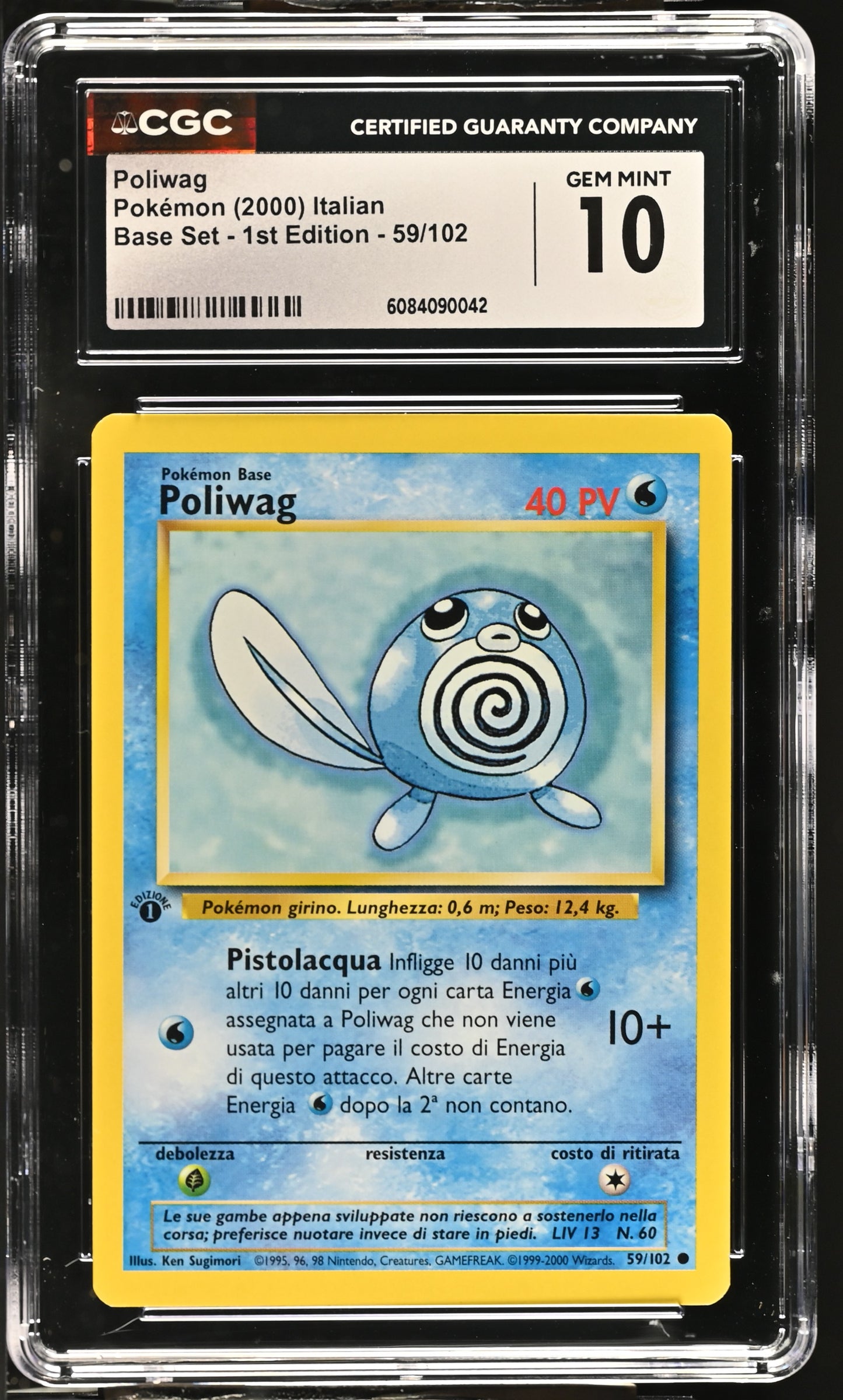 Graded Poliwag (59/102) Pokémon Card