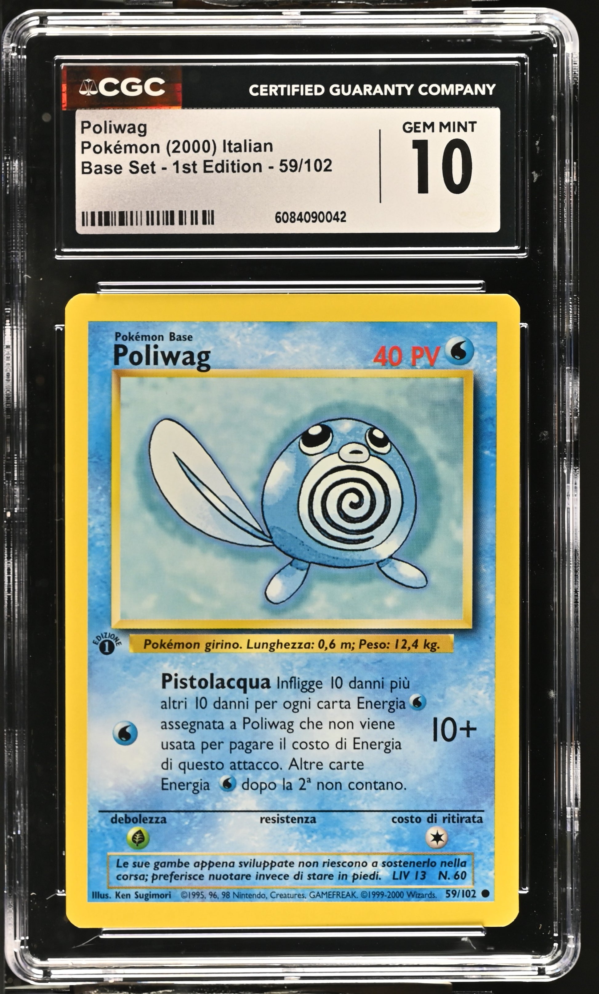 Graded Poliwag (59/102) Pokémon Card