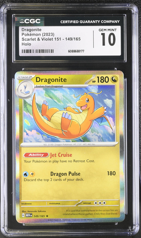 Graded Dragonite (149/165) - Scarlet & Violet 151 - CGC 10