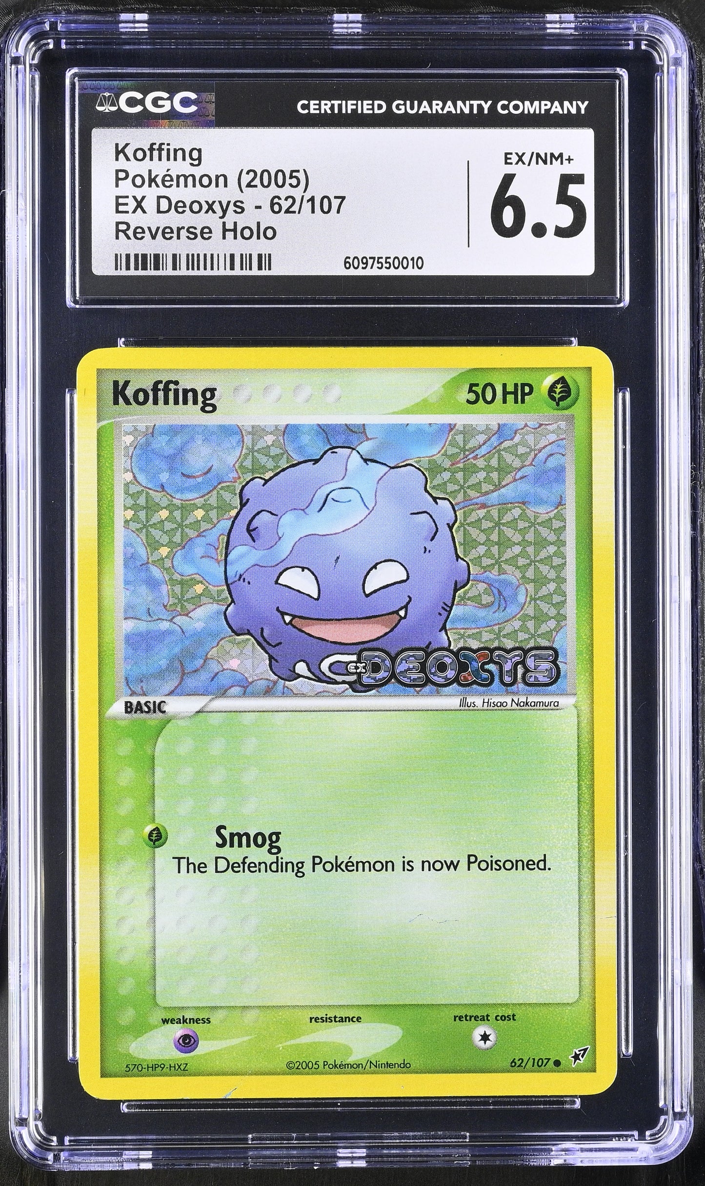Graded Koffing (62/107) - EX Deoxys Pokémon Card