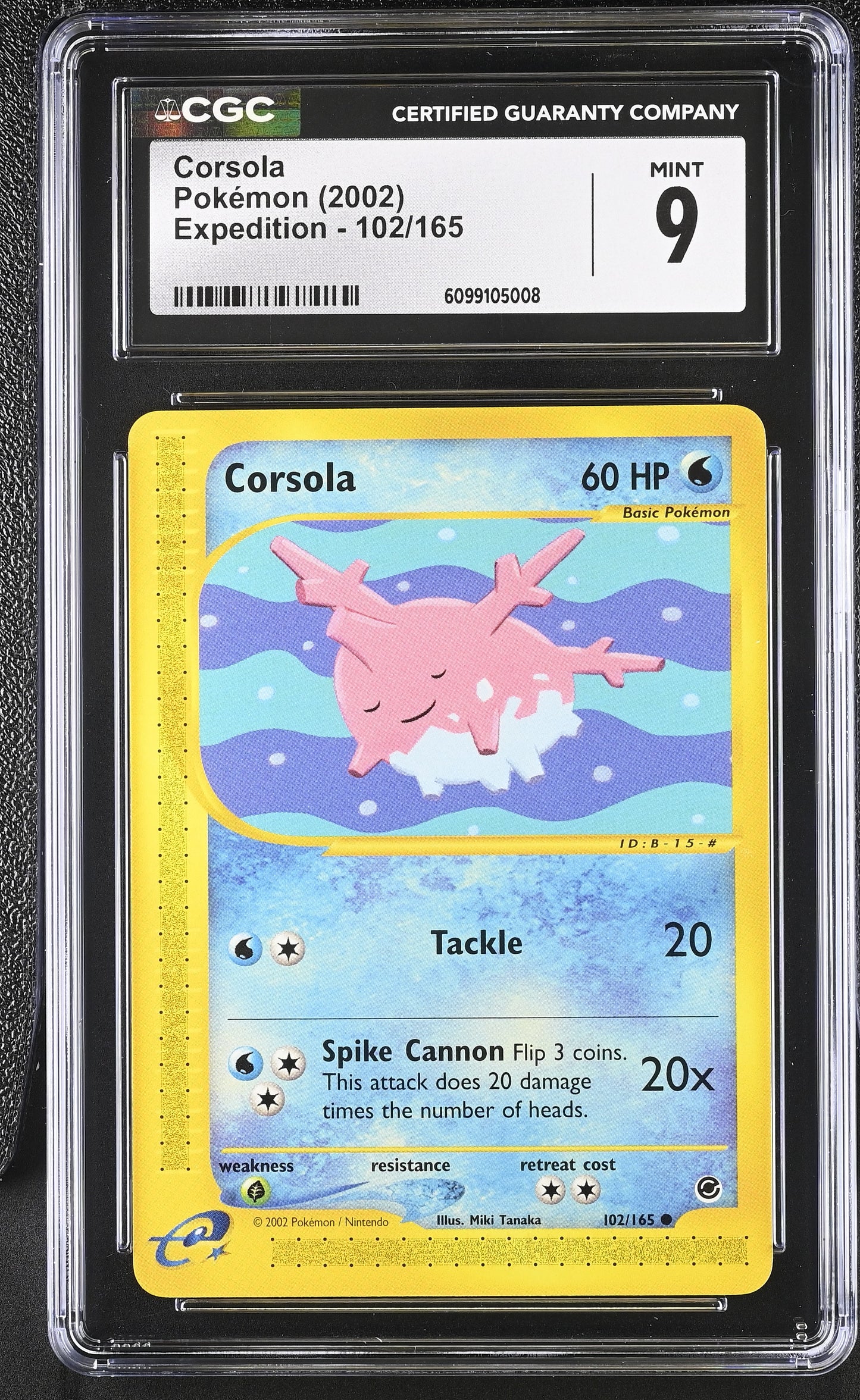 Graded Corsola (102/165) - Expedition Pokémon Card