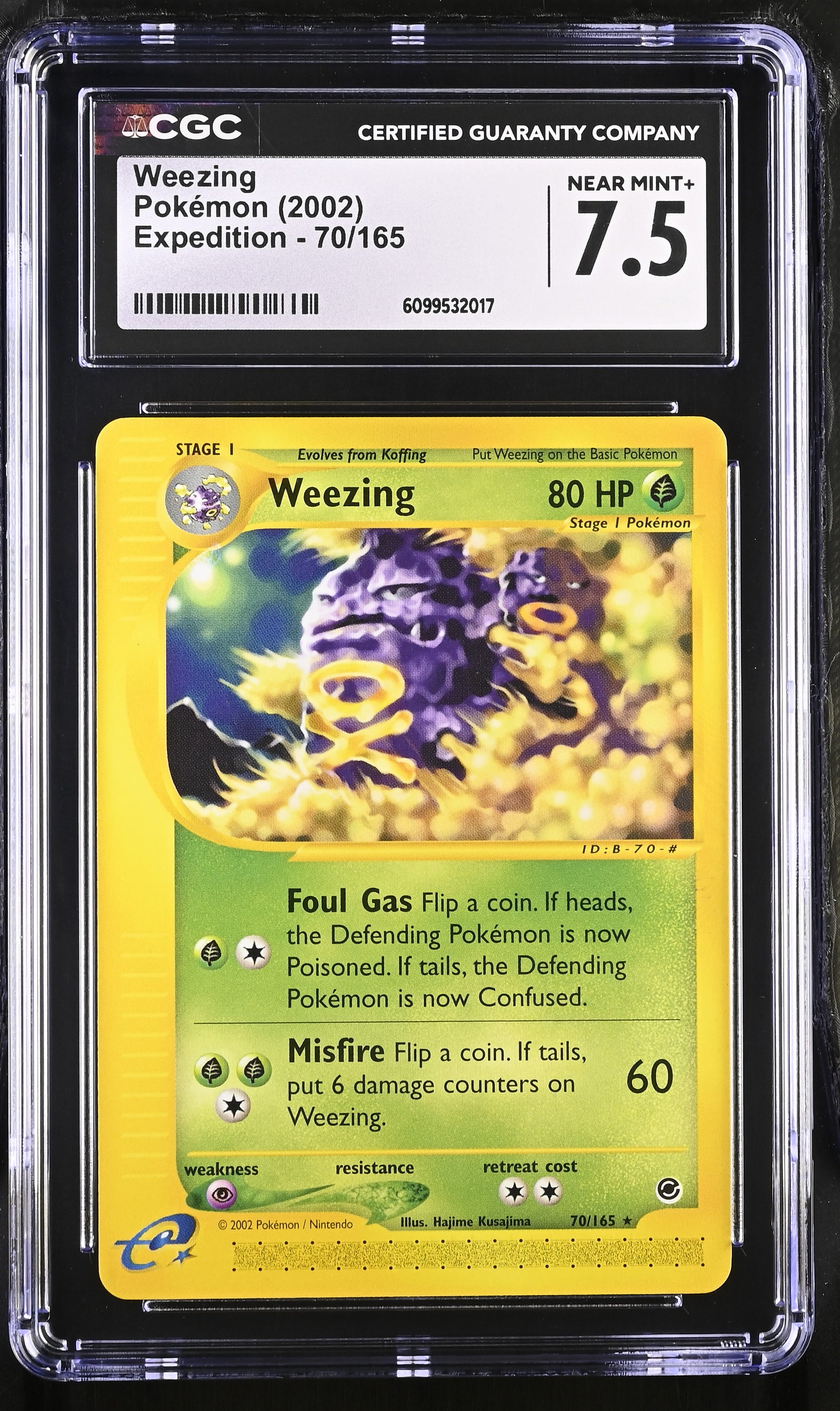 Graded Weezing (70/165) - Expedition Pokémon Card