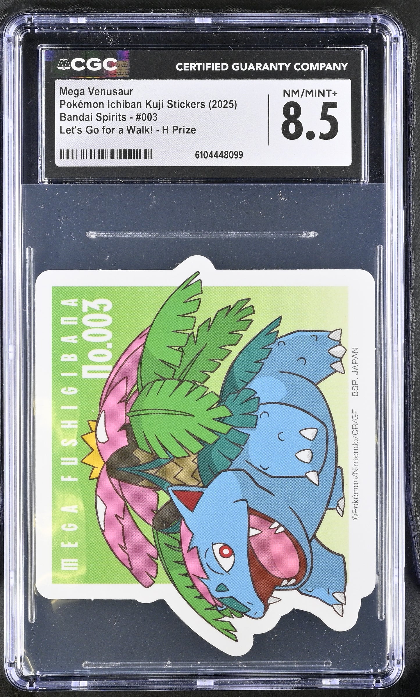 Graded Mega Venusaur (003) - Pokemon Ichiban Kuji Stickers Pokémon Card