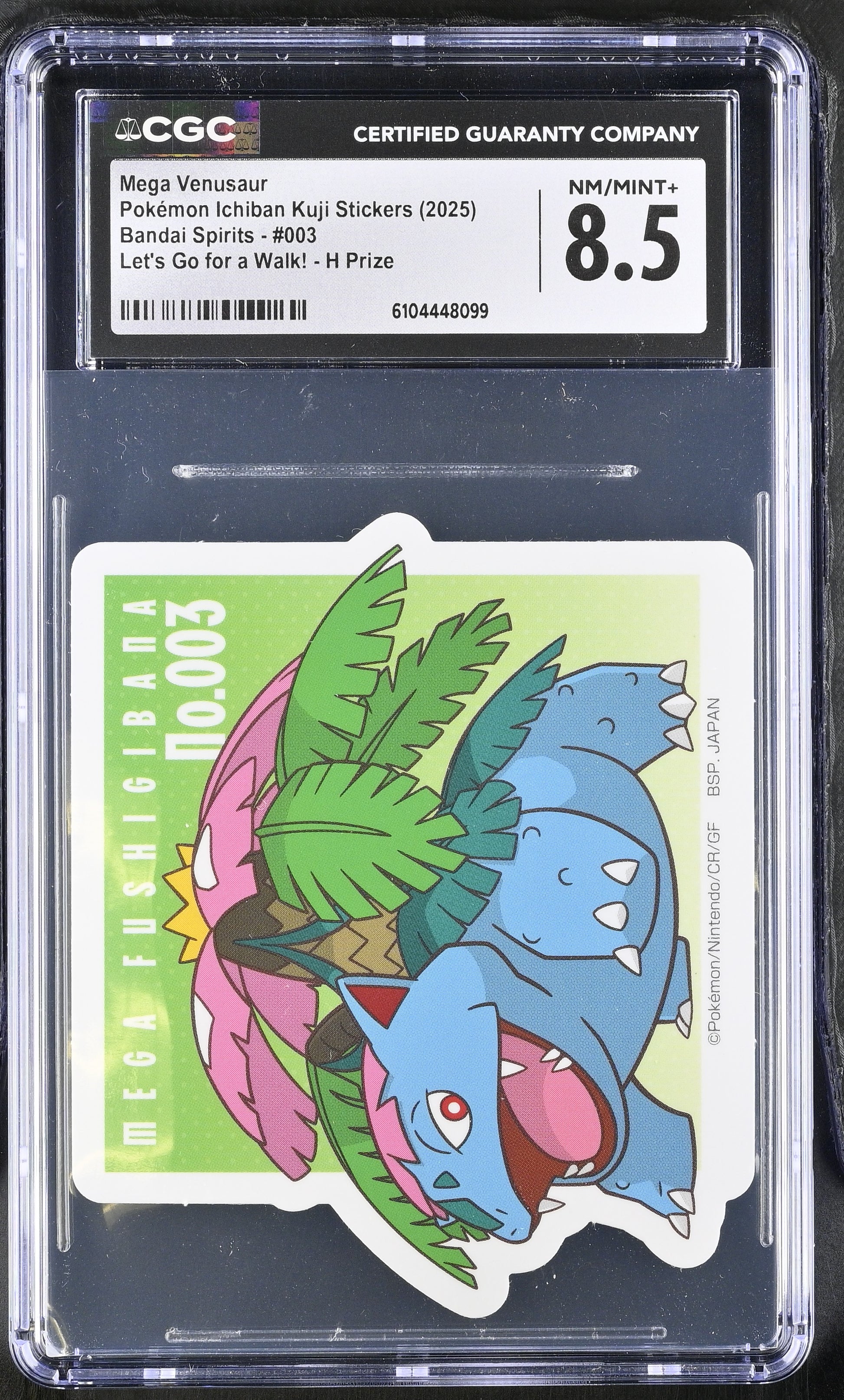 Graded Mega Venusaur (003) - Pokemon Ichiban Kuji Stickers Pokémon Card