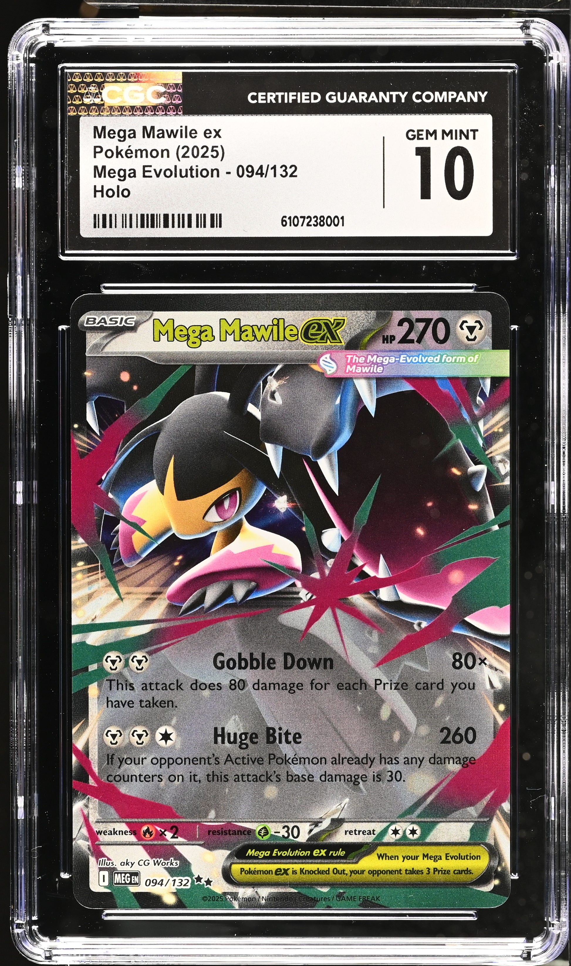 Graded Mega Mawile EX (094/132) - Mega Evolution Pokémon Card