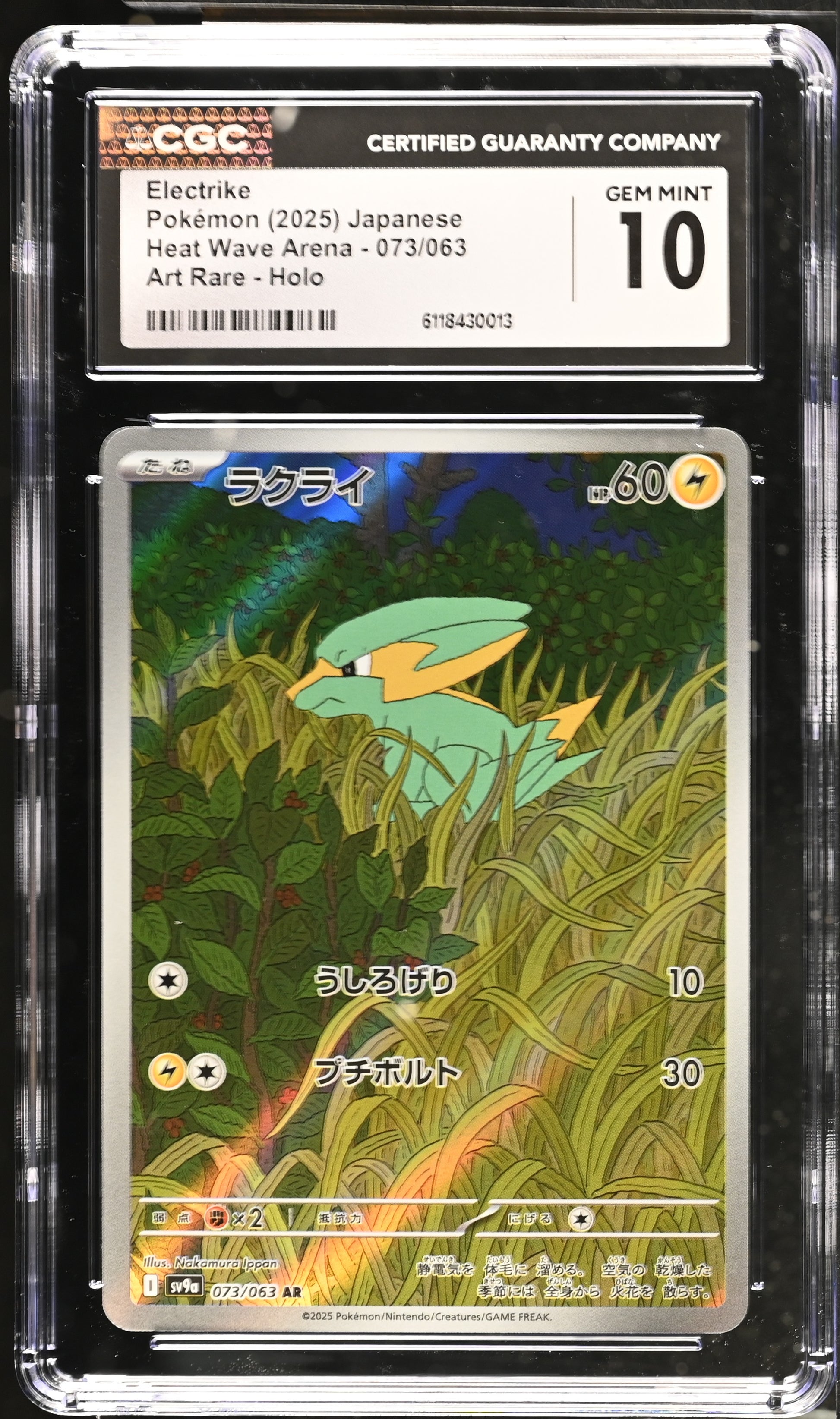 Graded Electrike (073/063) - Heat Wave Arena Pokémon Card