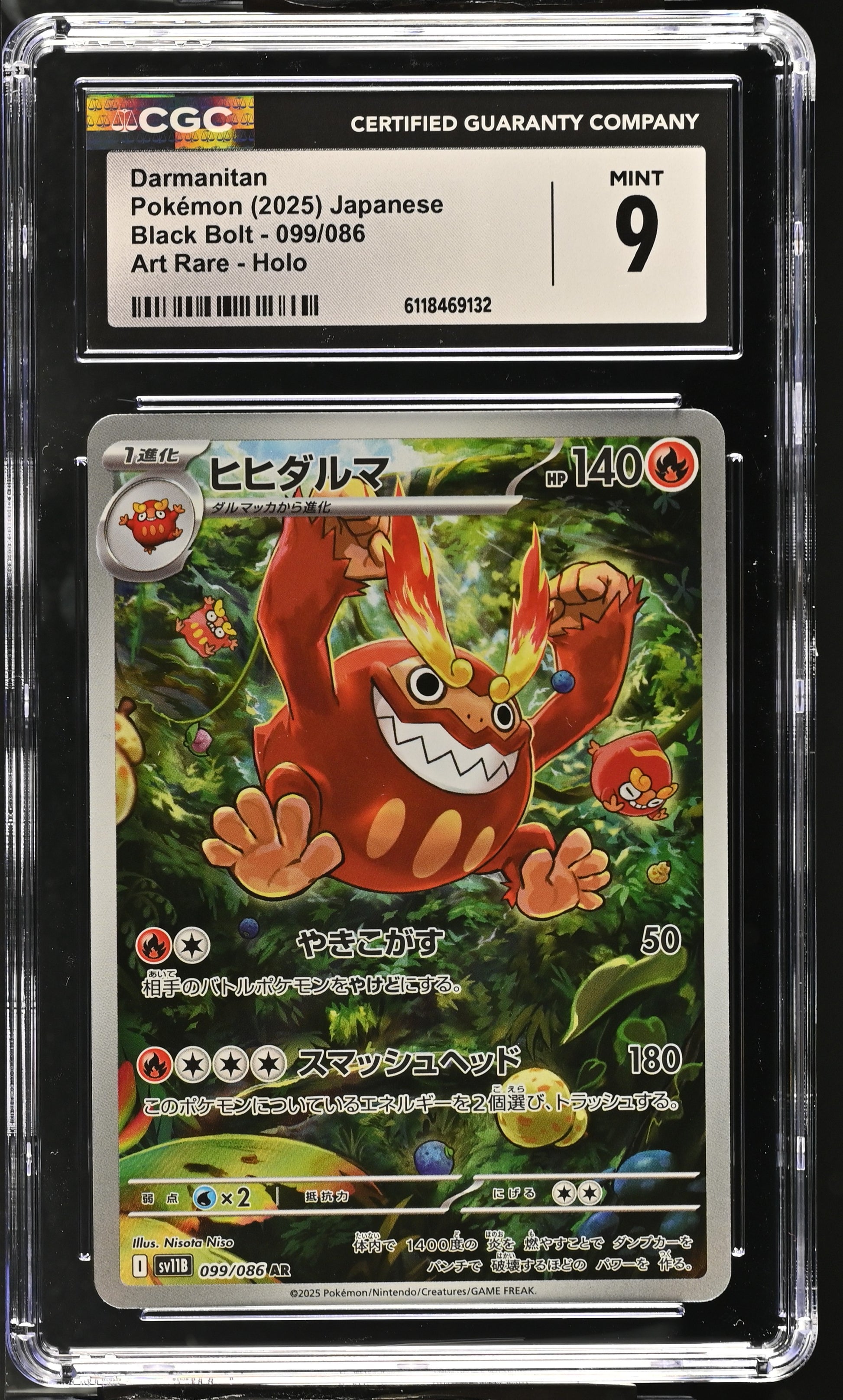 Graded Darmanitan (099/086) Pokémon Card