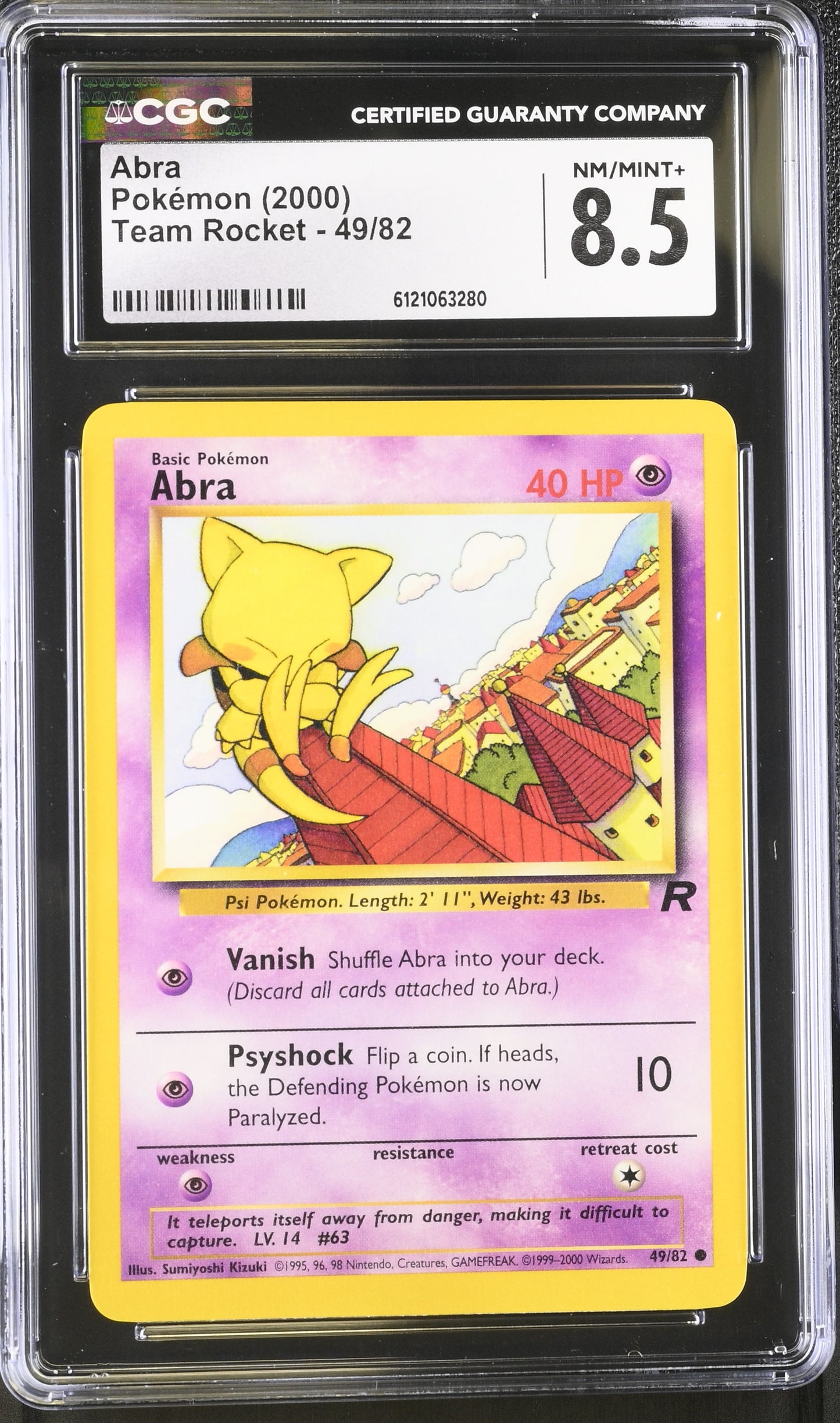 Graded Abra (49/82) Pokémon Card