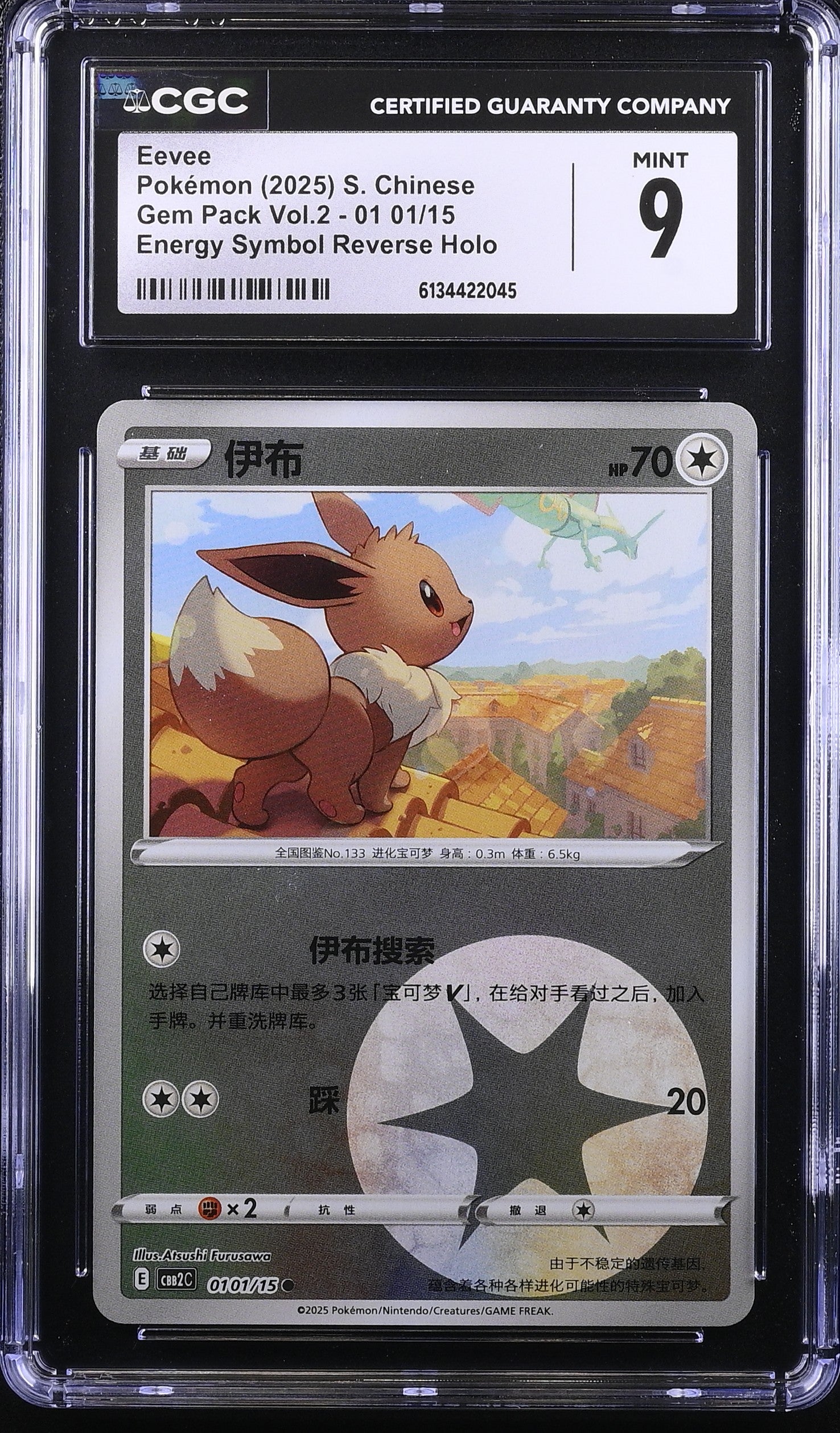Graded Eevee Pokémon Card