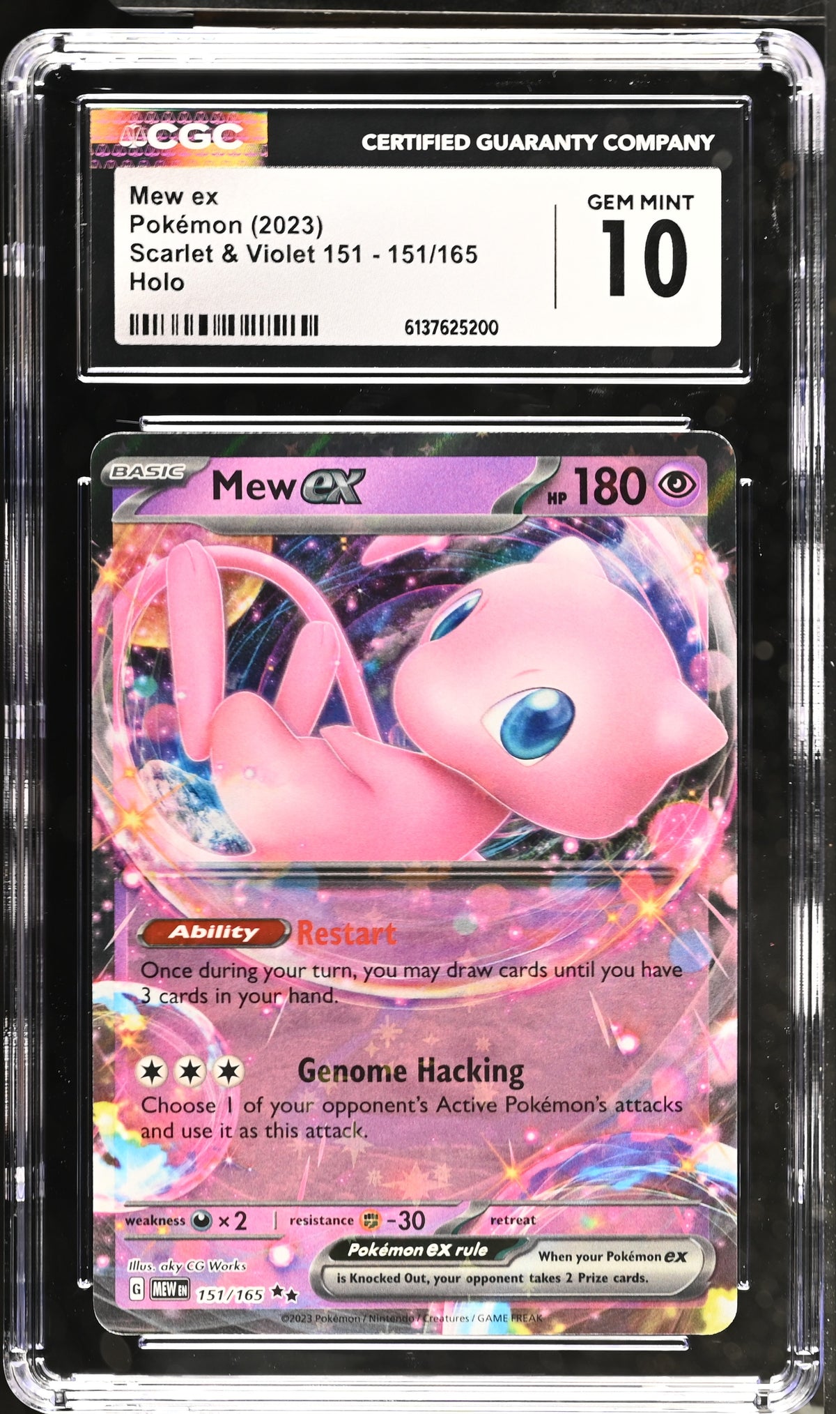 Graded Mew EX (151/165) Holo Scarlet & Violet 151 - CGC Gem Mint 10