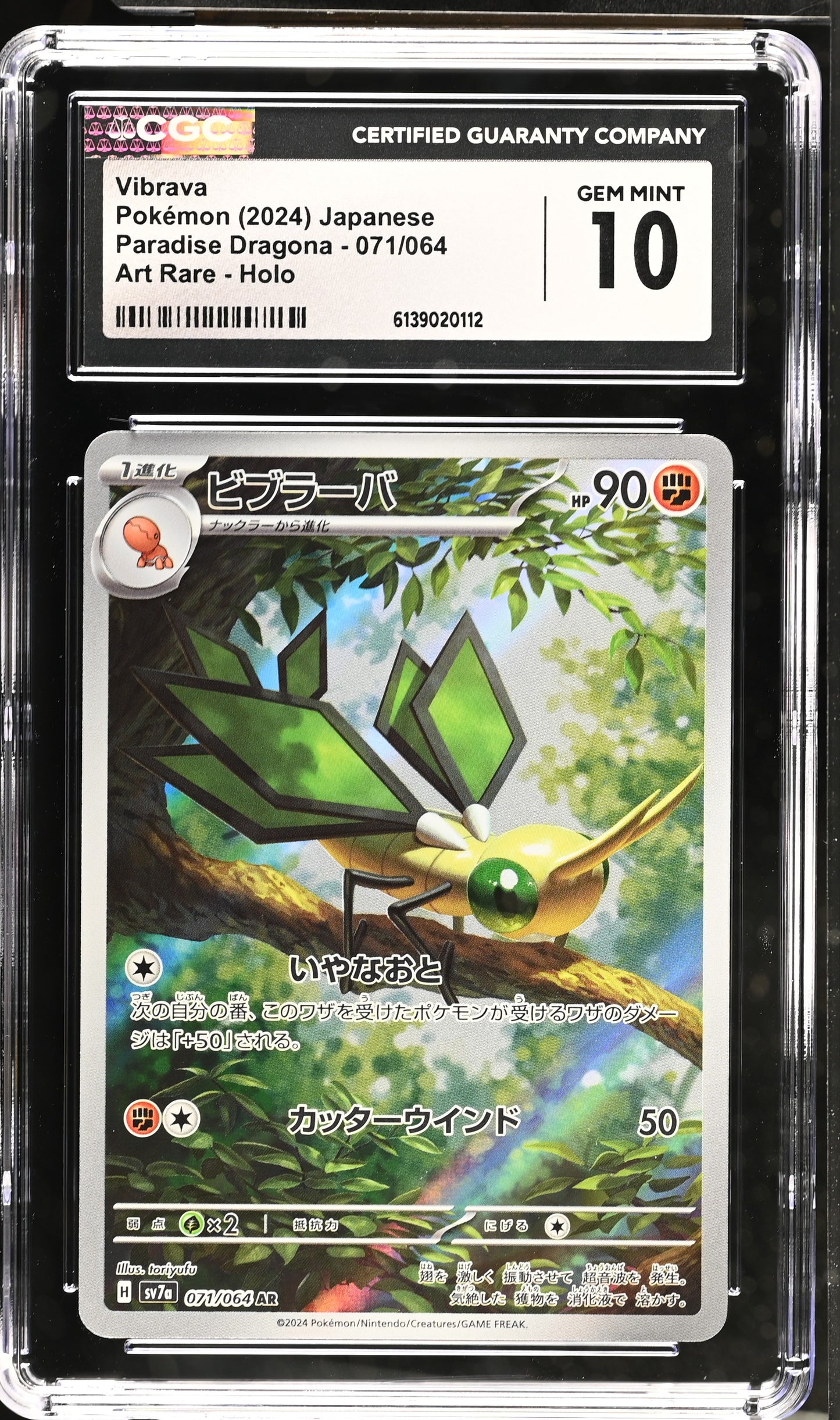 Graded Vibrava (071/064) Paradise Dragona Art Rare Holo - CGC Gem Mint 10 - Jap