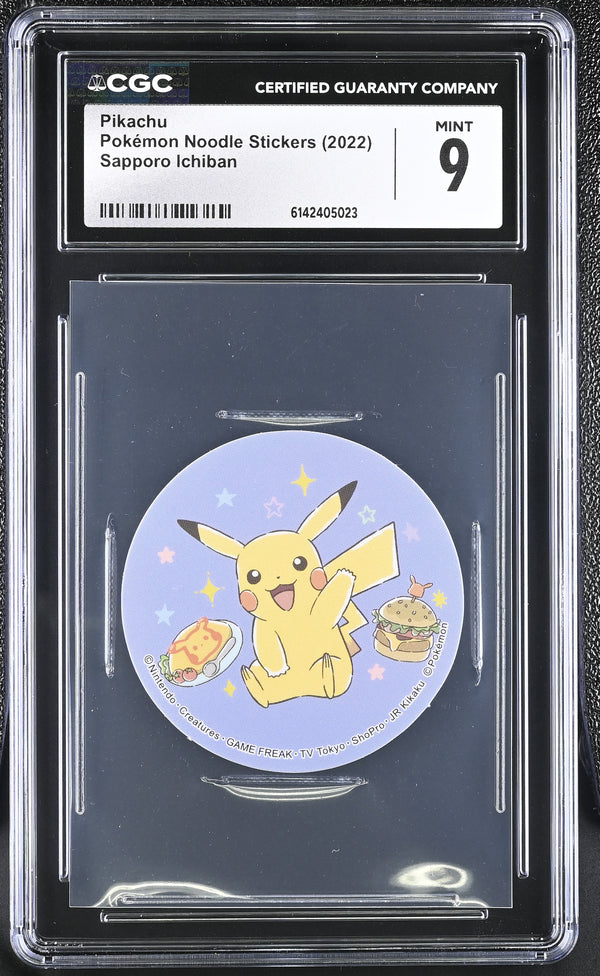 Graded Pikachu - Pokemon Noodle Stickers - CGC 9