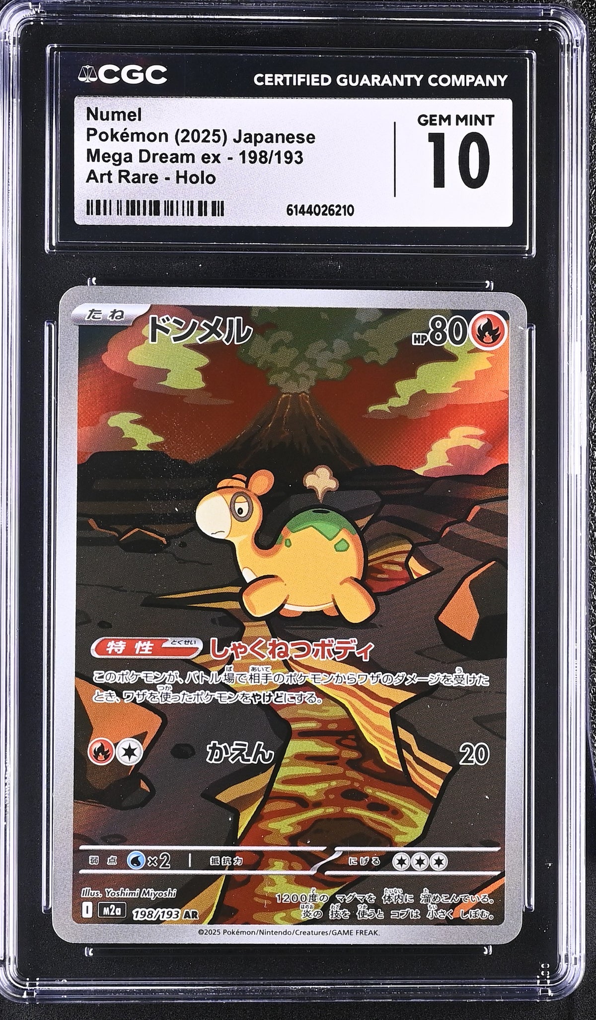 Graded Numel (198/193) Art Rare Holo Mega Dream EX - CGC Gem Mint 10 - Jap