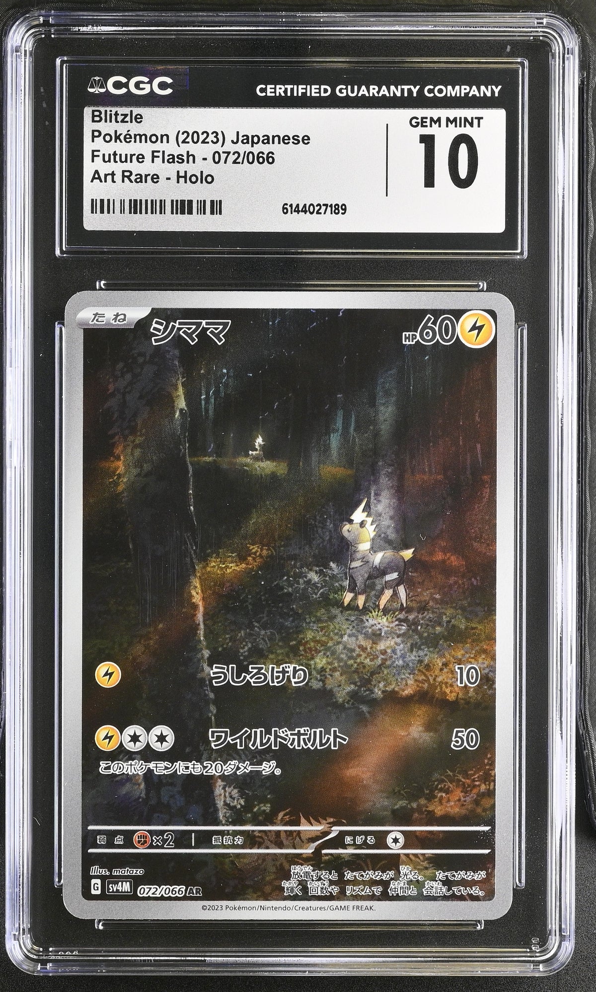 Graded Blitzle (072/066) Art Rare Holo Future Flash - CGC Gem Mint 10 - Jap