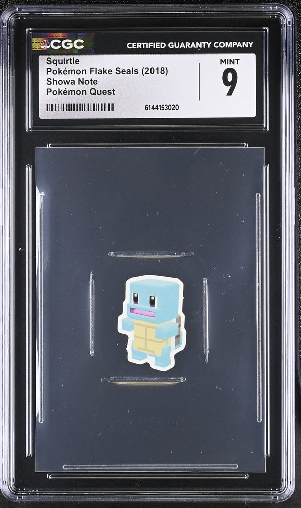 Graded Squirtle - Pokemon Flake Seals - CGC 9