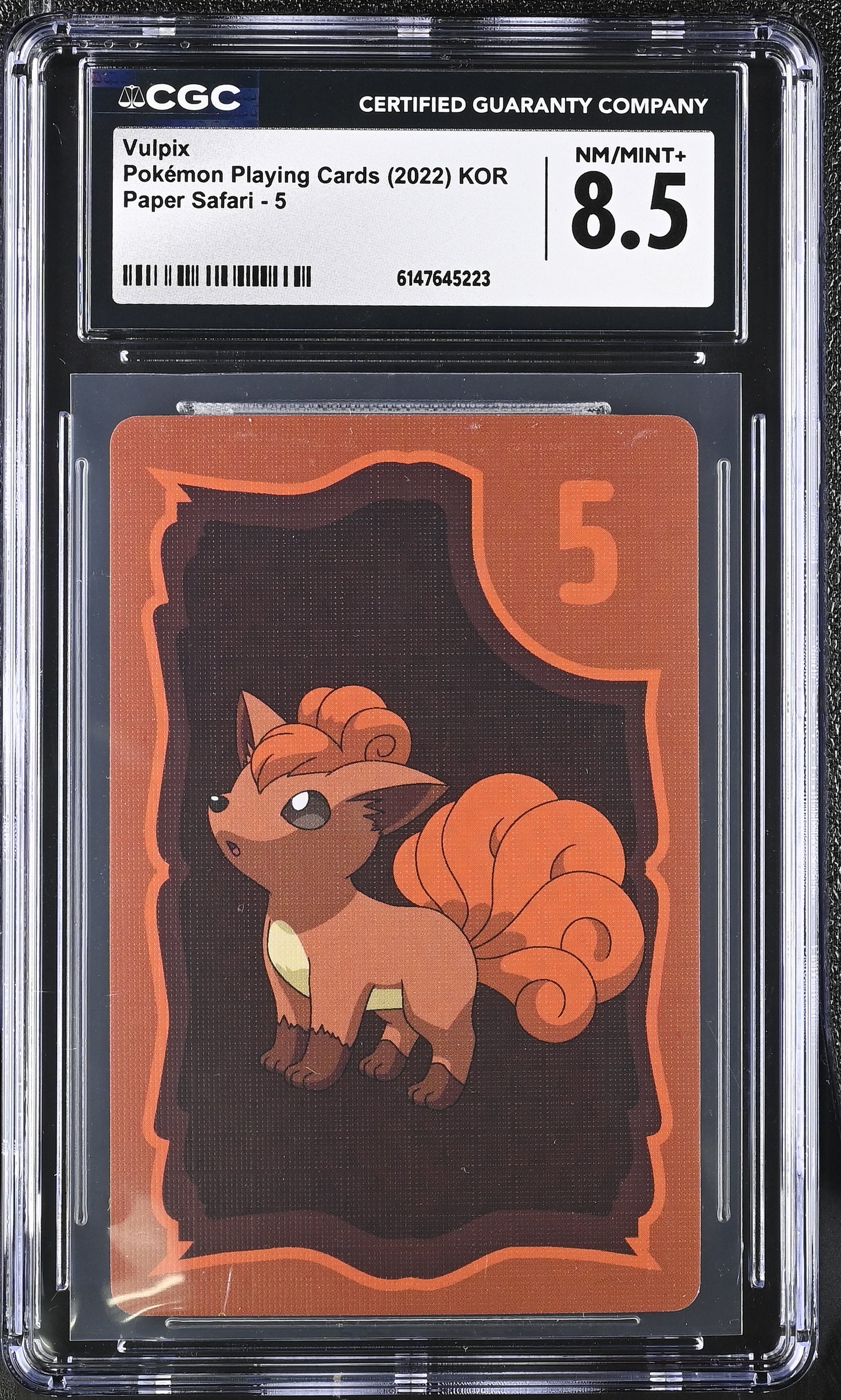 Graded Vulpix (5) Paper Safari - CGC Nm/Mint+ 8.5 Kor