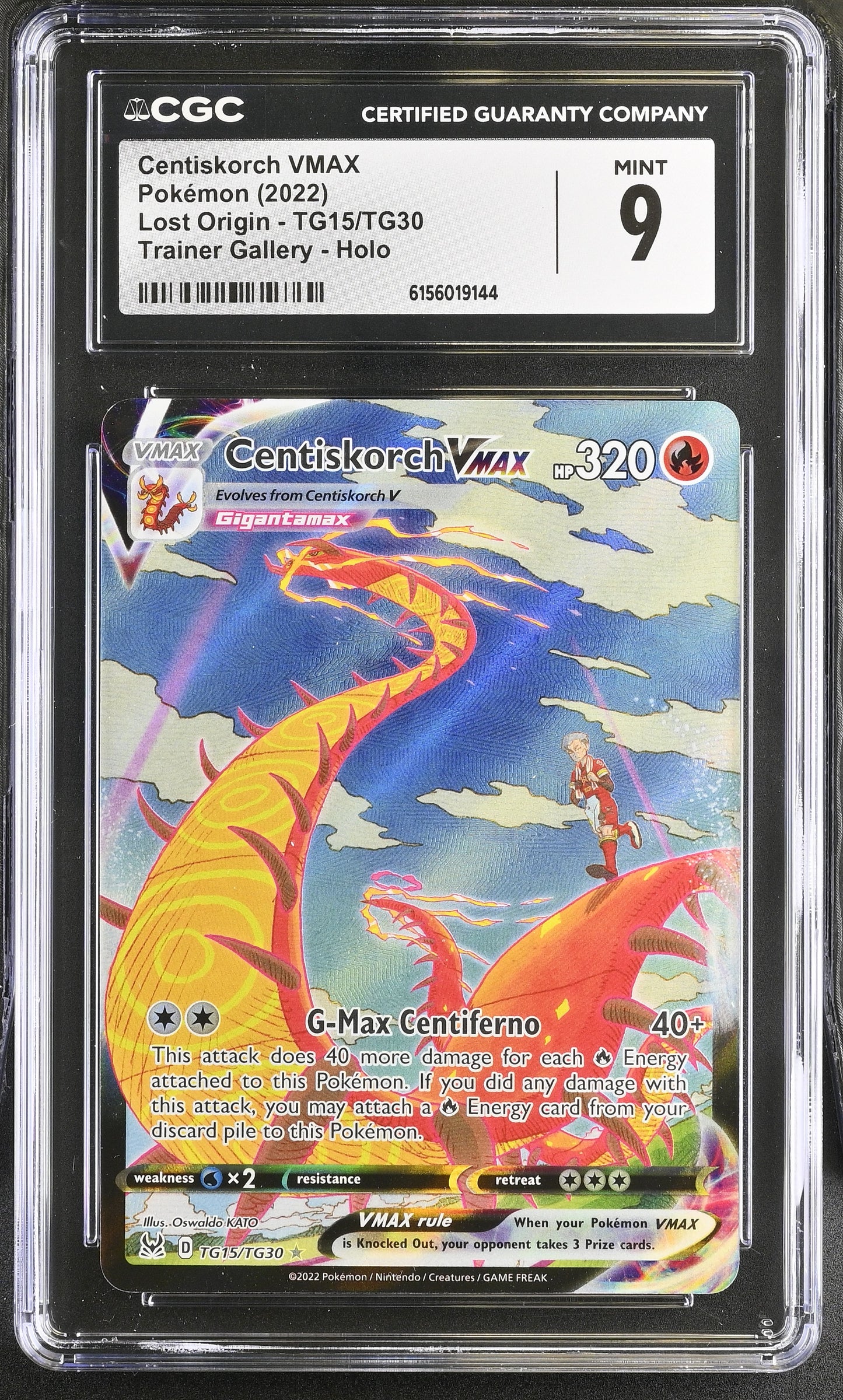 Graded Centiskorch Vmax (TG15/TG30) Trainer Gallery Holo - CGC Mint 9