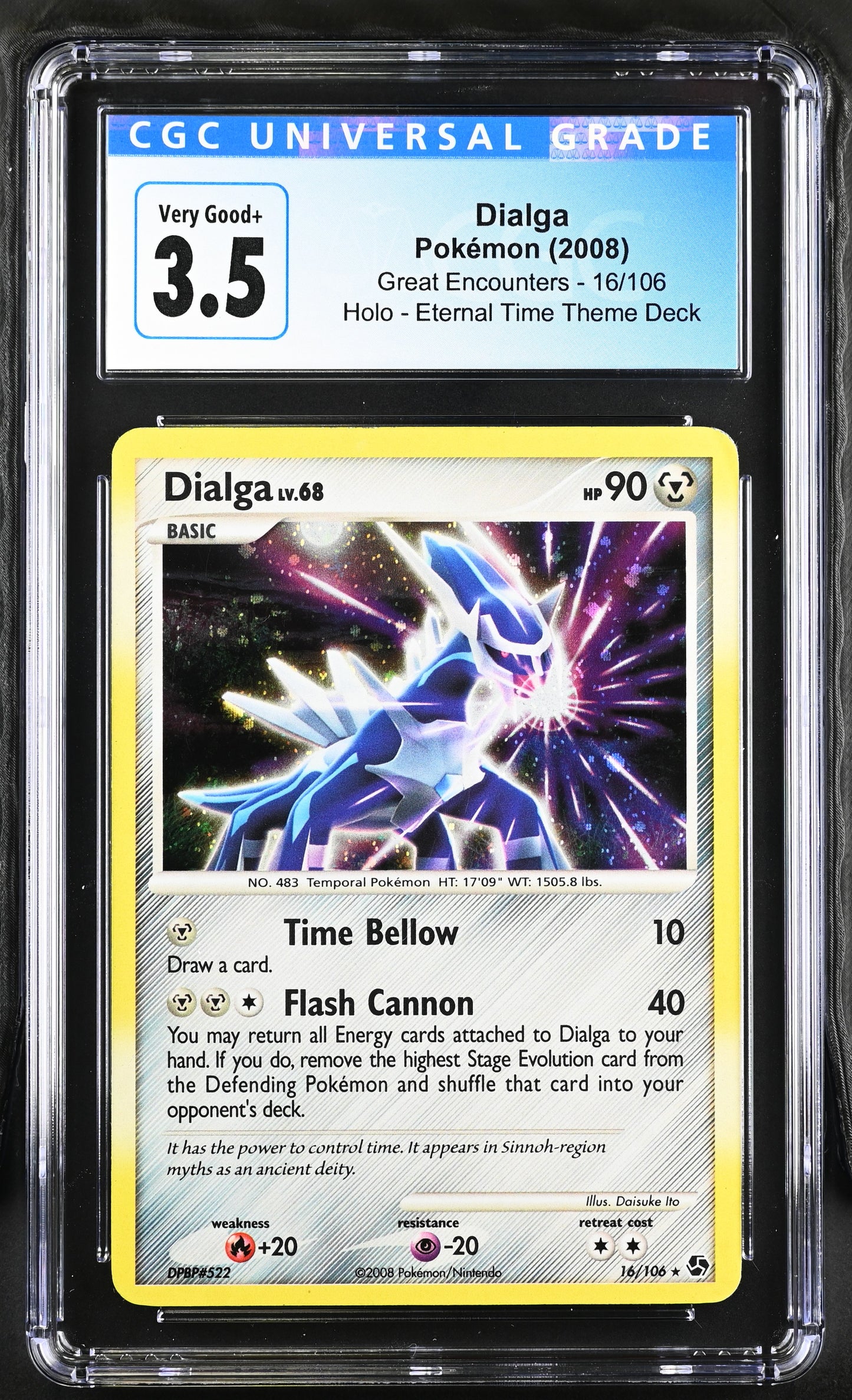 Graded Dialga (16/106) - Great Encounters - CGC 3.5