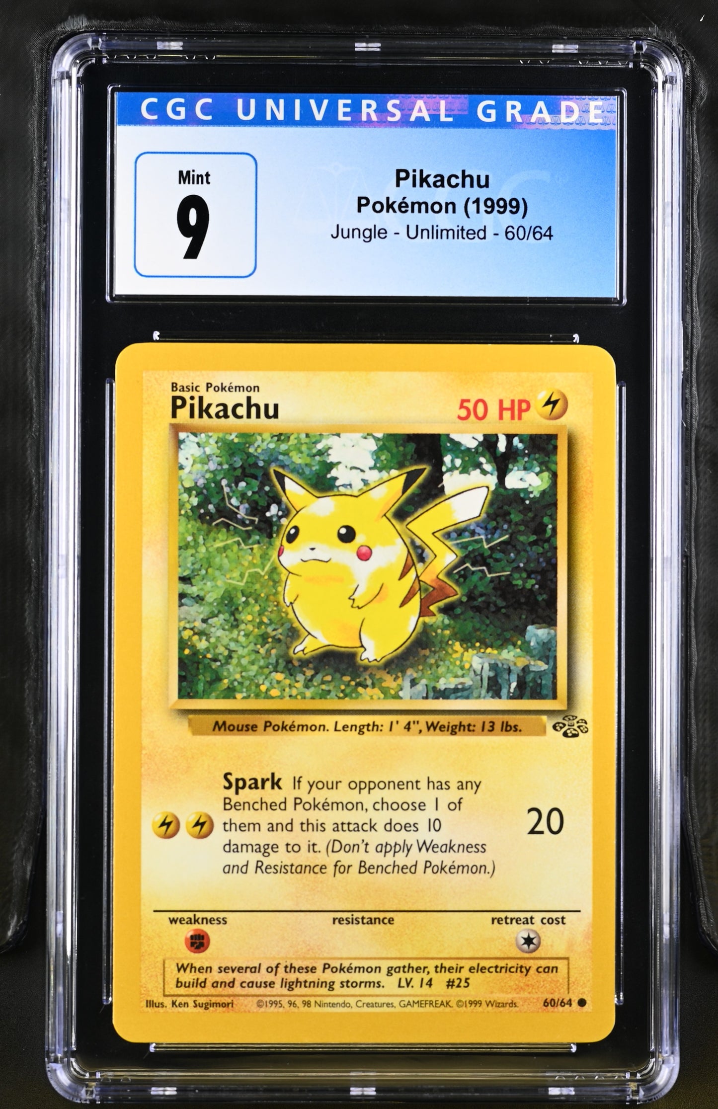 Graded Pikachu (60/64) - Jungle - CGC Mint 9