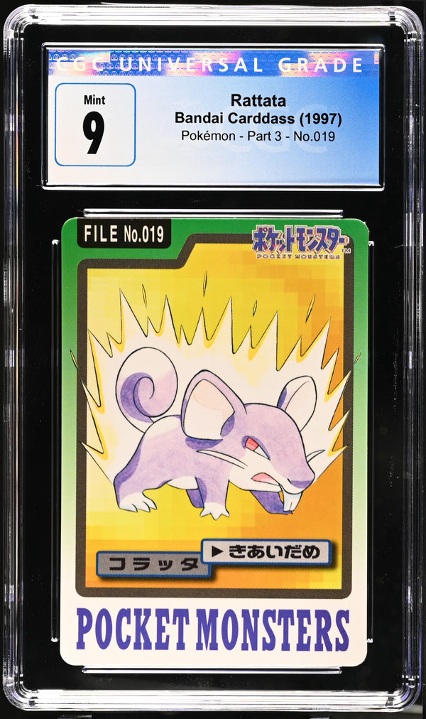 Graded Rattata (019) Bandai Carddass - Part 3 - CGC 9