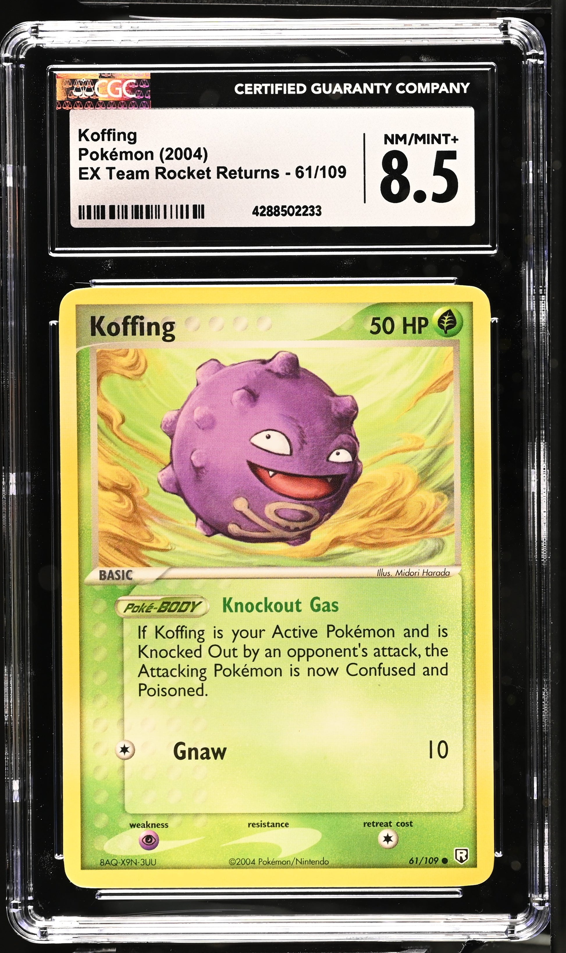 Graded Koffing (61/109) Pokémon Card