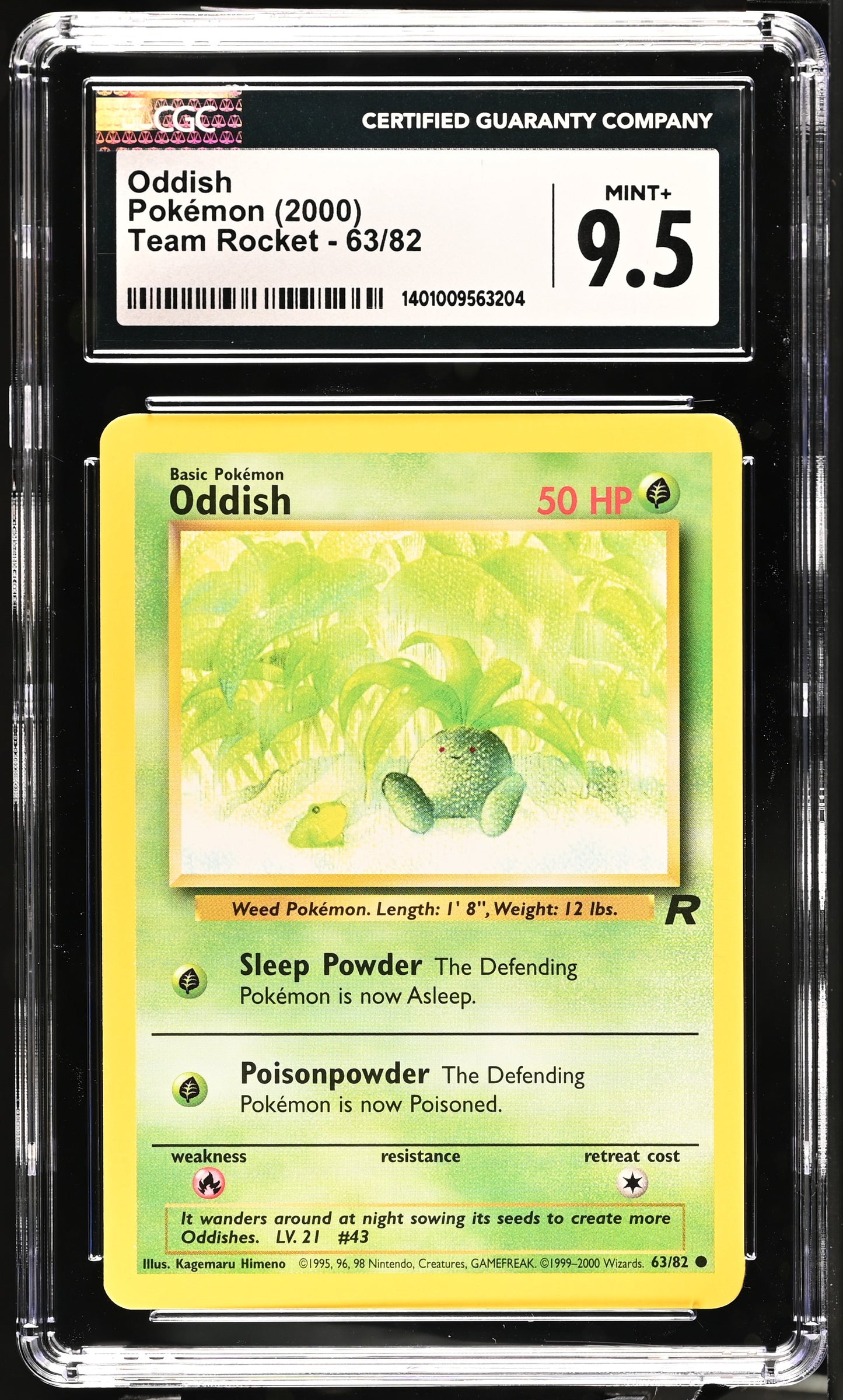 Graded Oddish (63/82) Pokémon Card