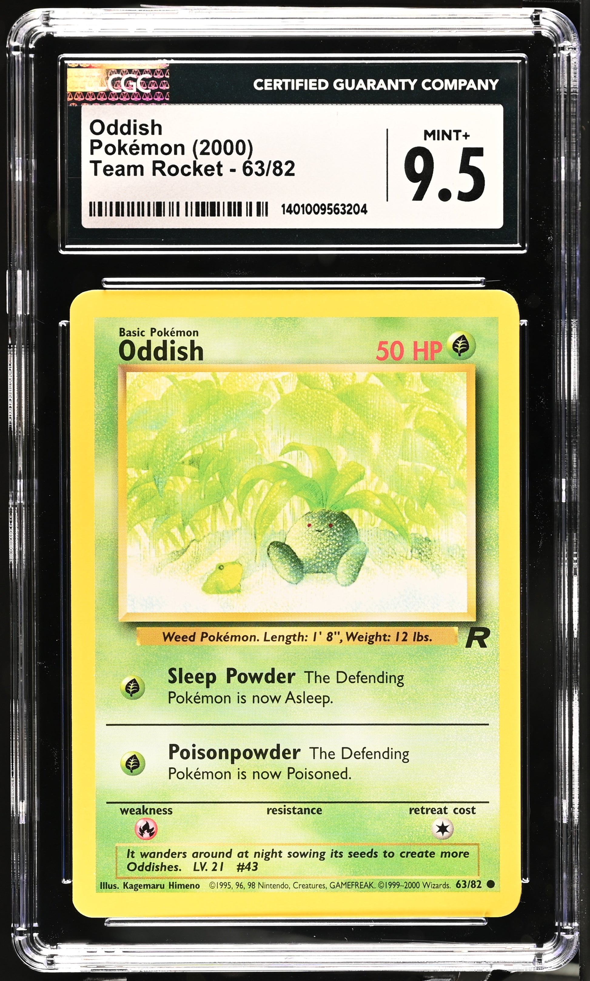 Graded Oddish (63/82) Pokémon Card
