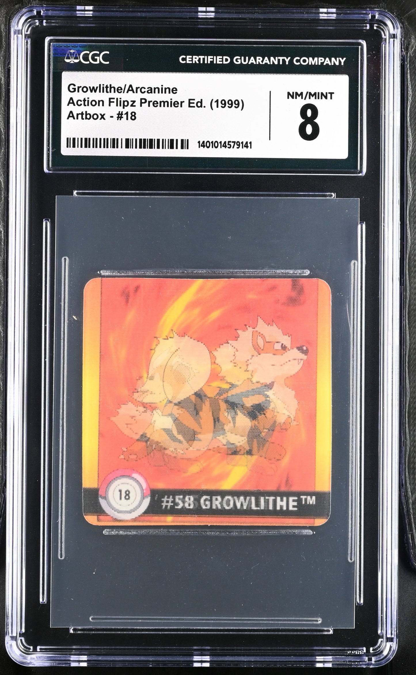Graded Growlithe/Arcanine (18) Pokémon Card