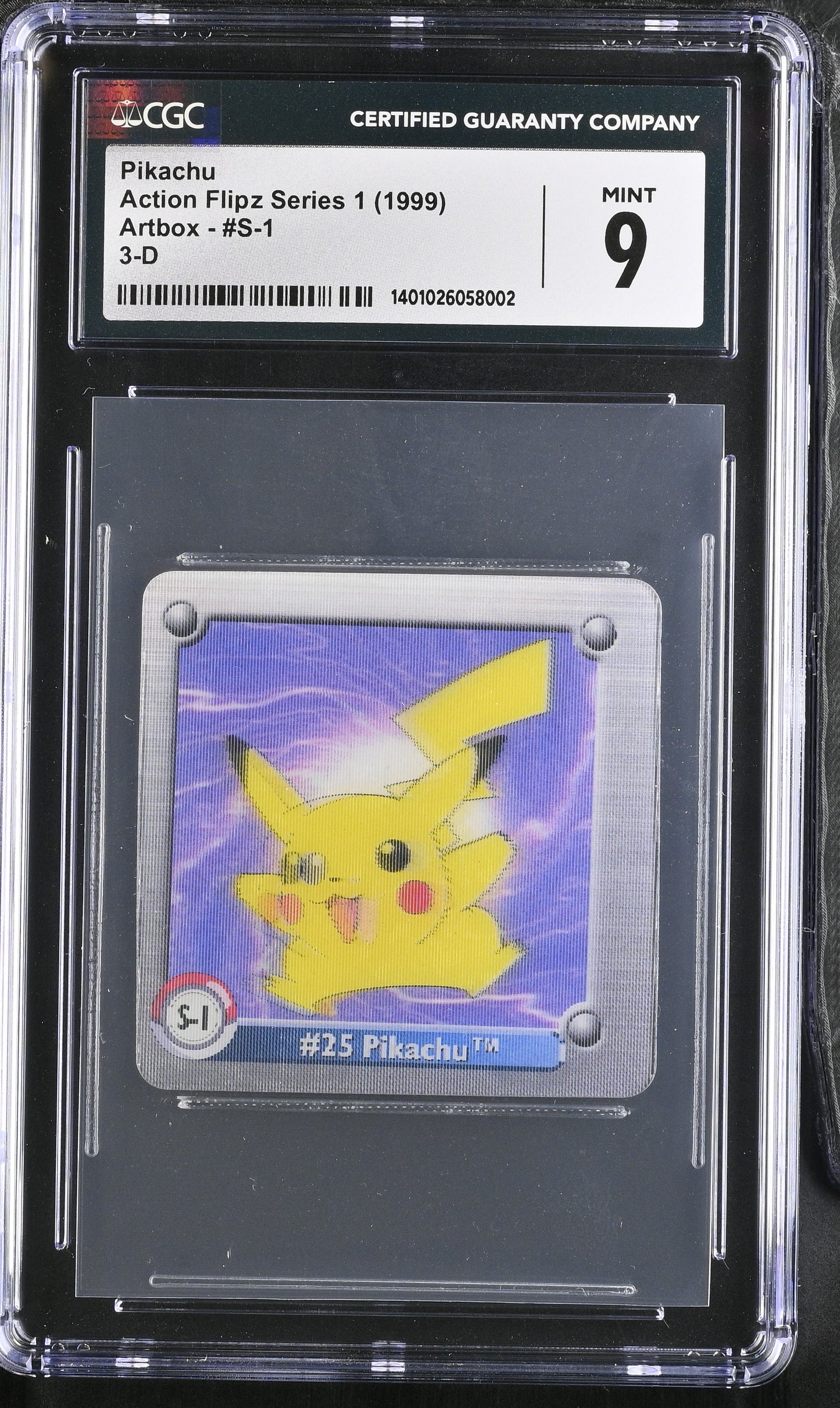 Graded Pikachu (S - 1) Action Flipz Series 1 CGC 9
