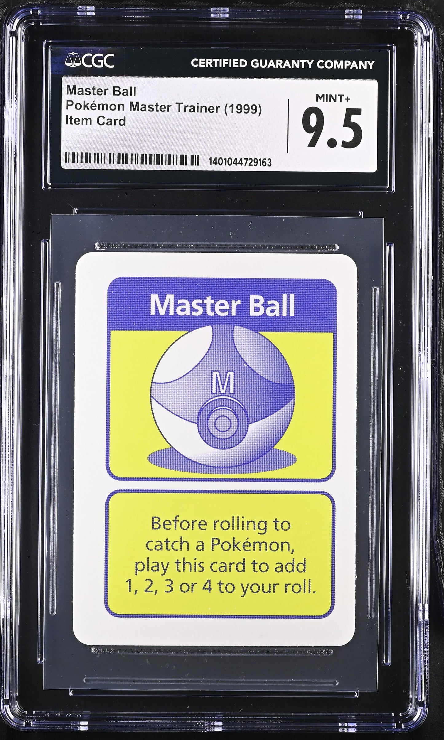 Graded Master Ball (Item Card) Pokemon Master Trainer - CGC MINT+ 9.5