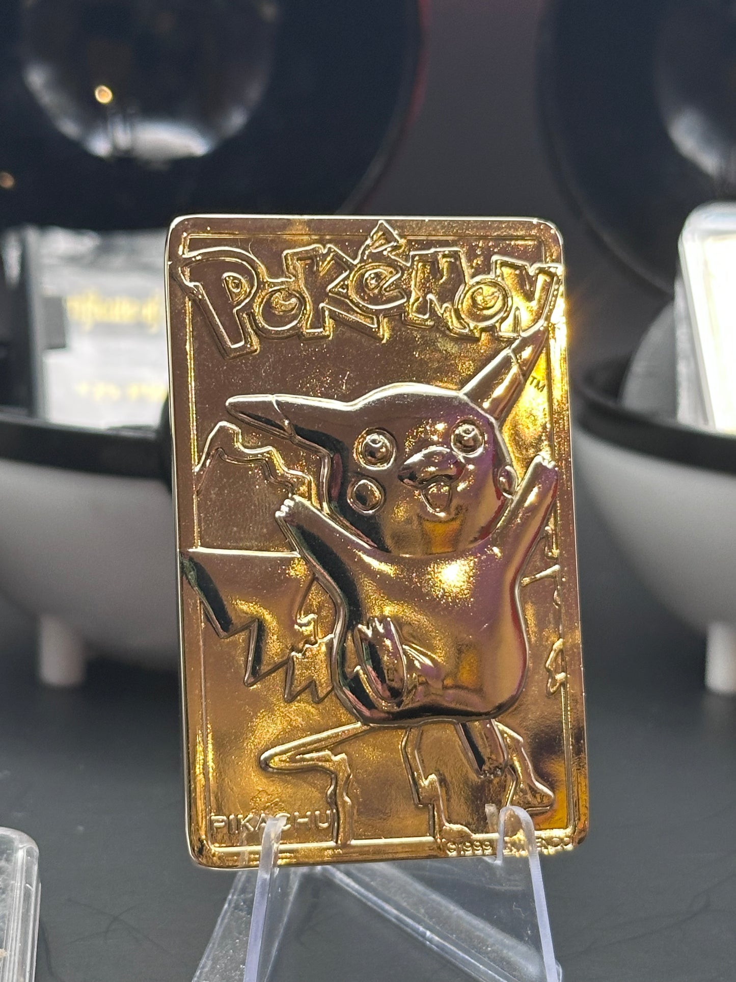 23k Gold-Plated cards with Pokeballs and certificates
