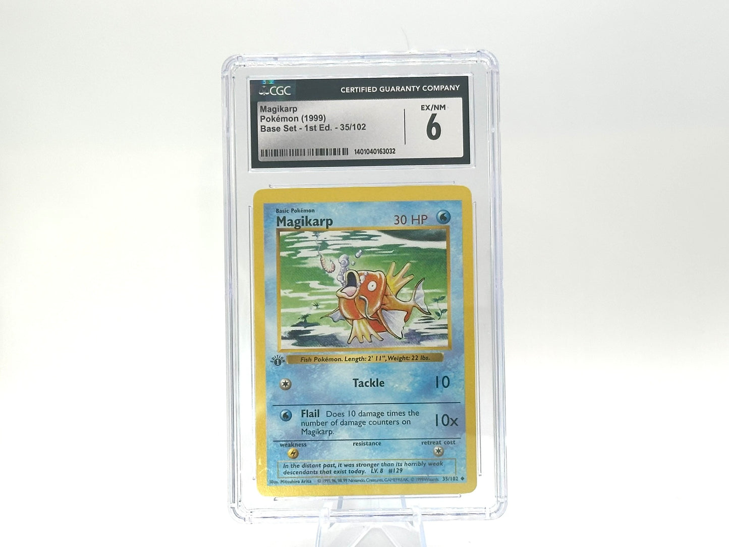GRADED - 1st Edition - Magikarp - Base Set 35/102 - WOTC - CGC 6 - Arita