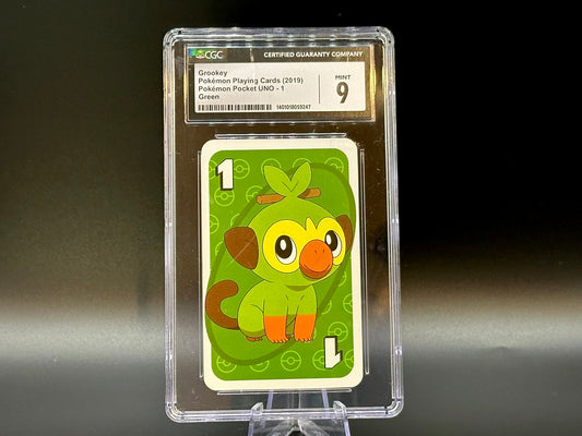 Graded Grookey - 1 Green - Pokémon Pocket UNO - 2019 - CGC 9 - Vintage