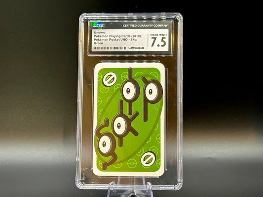 Graded Unown - Skip Green - Pokémon Pocket UNO - 2019 - CGC 7.5