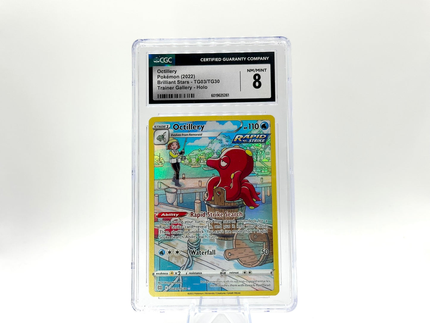 GRADED - Octillery - Brilliant Stars TG03/TG30 - You Iribi - CGC 8