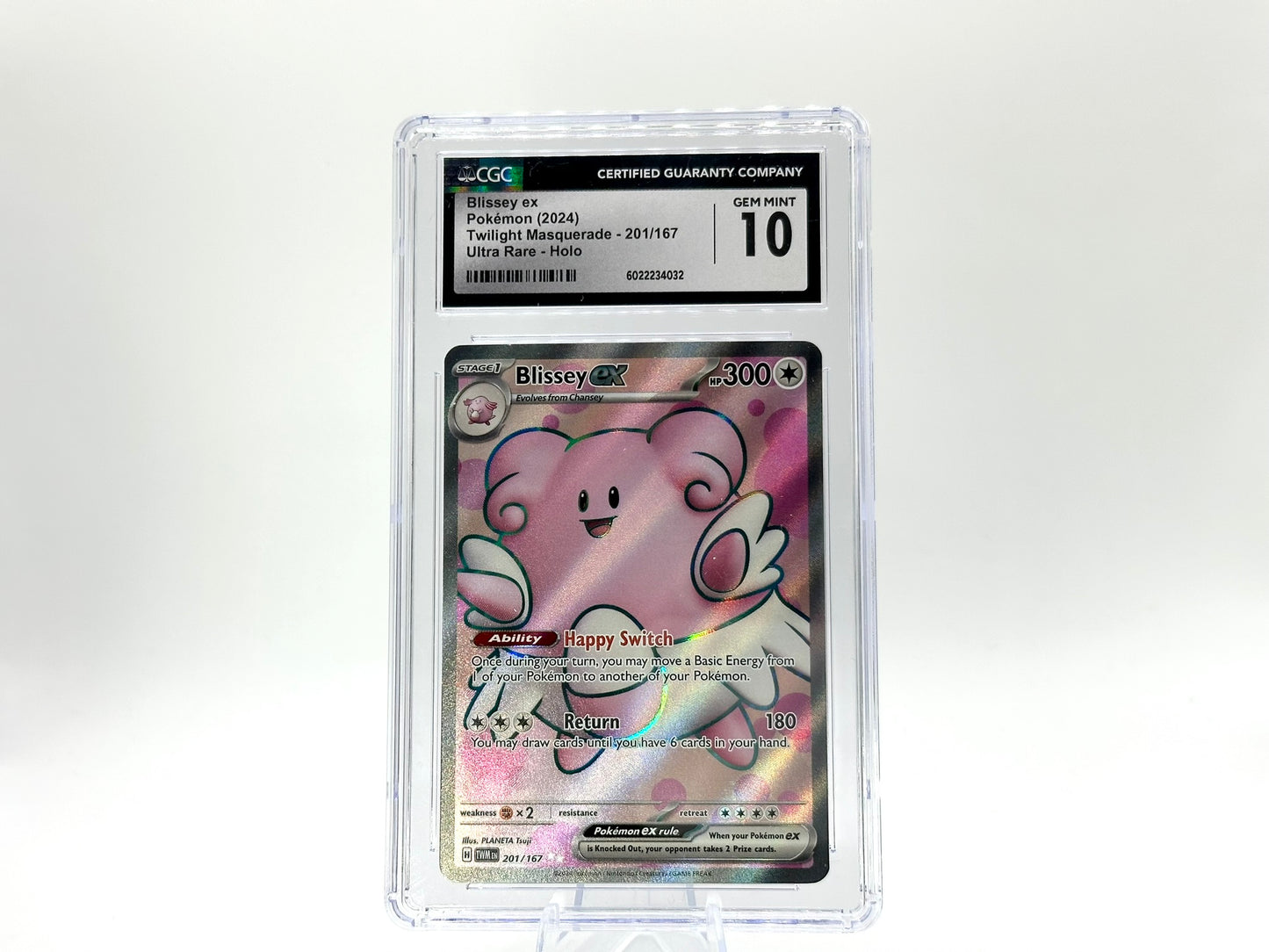 GRADED - Blissey ex - Twilight Masquerade 201/167 - PLANETA Tsuji - CGC 10