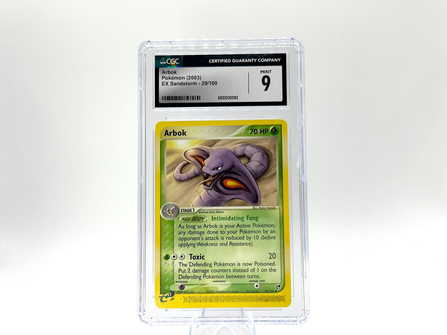 GRADED - Arbok - EX Sandstorm 29/100 - Nakamura - CGC 9