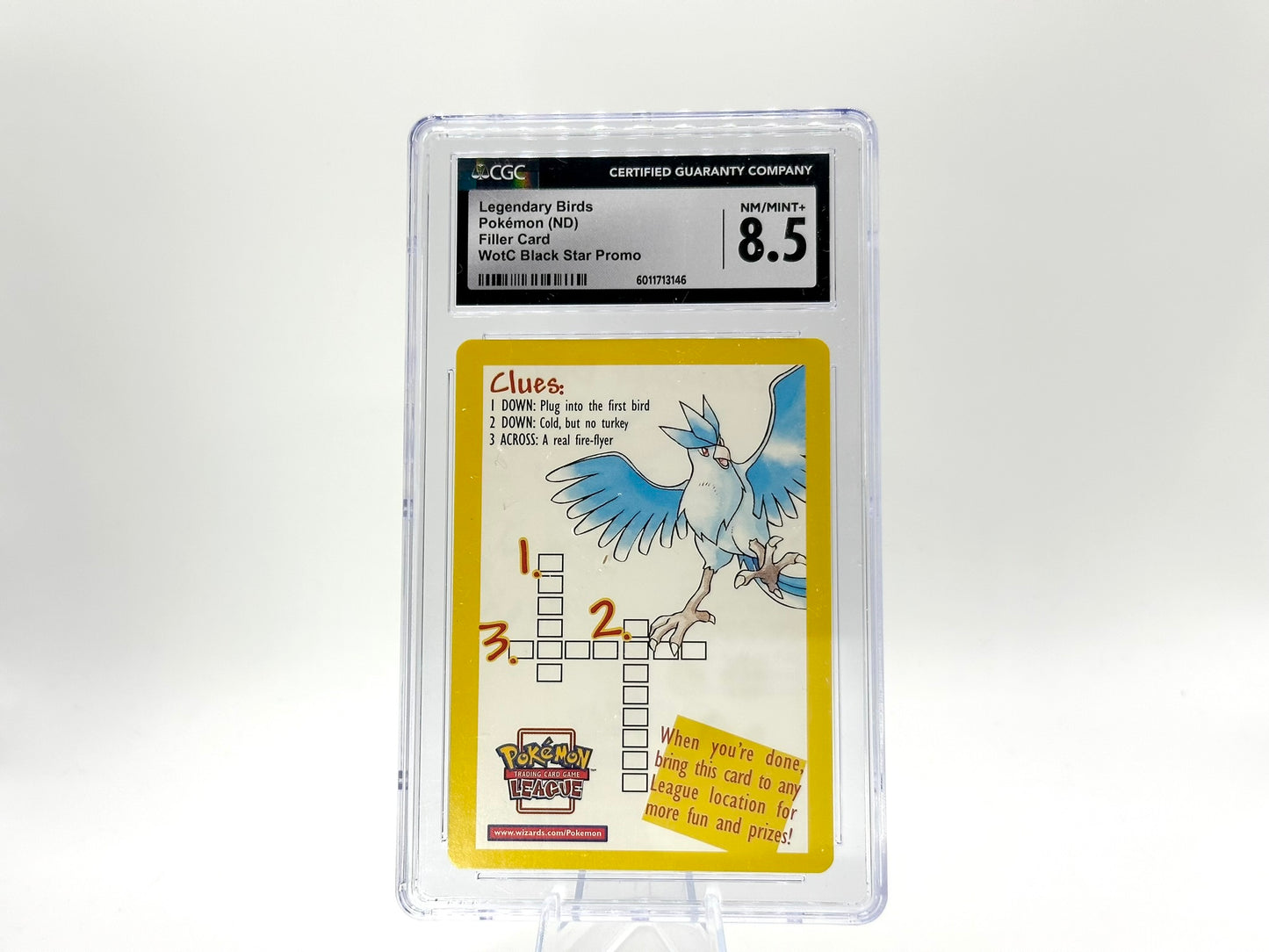 GRADED - Legendary Birds Filler Articuno Zapdos - WotC Black Star Promo - CGC 8.5
