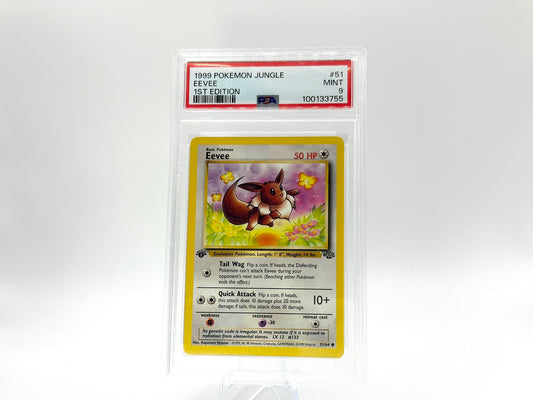 GRADED - 1st Edition Eevee - Jungle 51/64 - Himeno - PSA 9