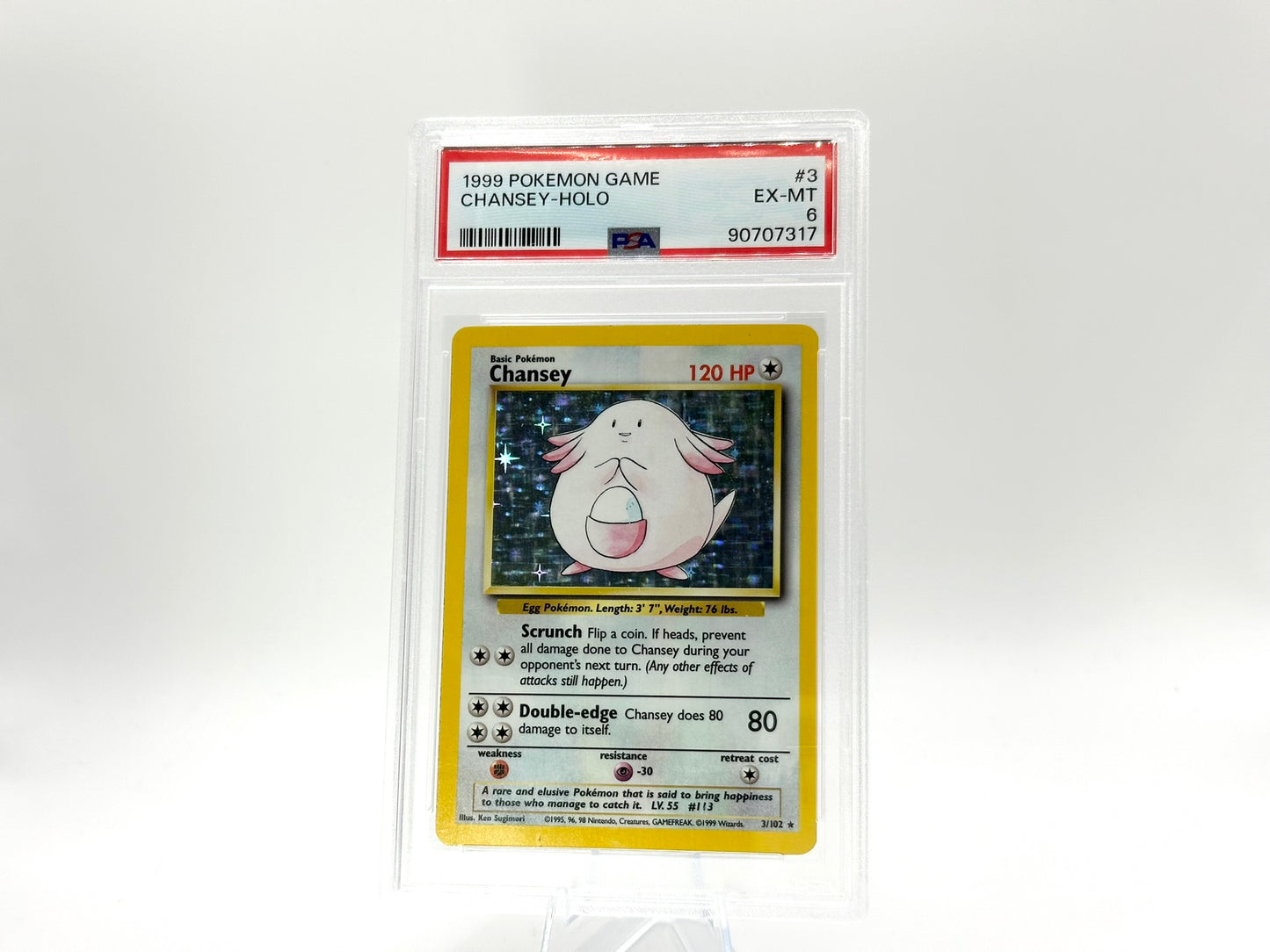 GRADED - Chansey - Base Set 3/102 - Sugimori - PSA 6