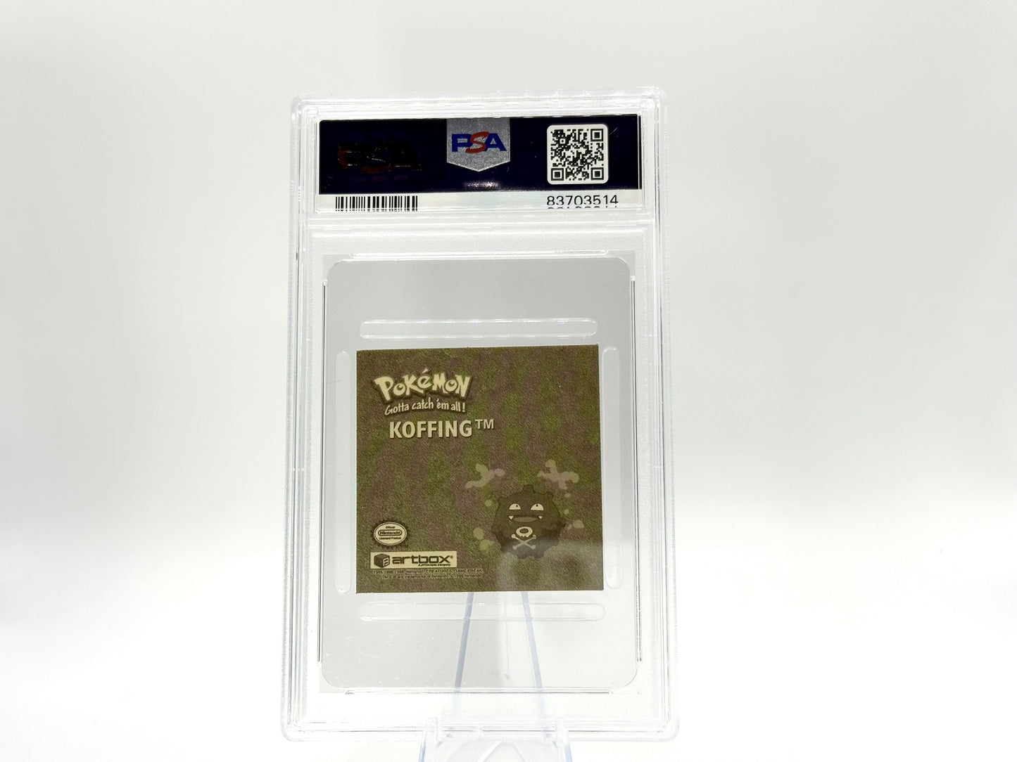 GRADED - Koffing - Pokémon Stickers Rare Gold G18 - PSA 9