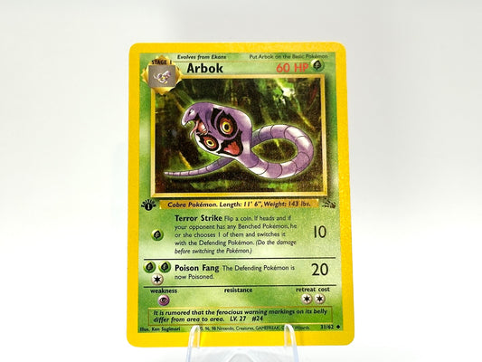 1st Edition - Arbok - Fossil [31/62] - WOTC - - Sugimori