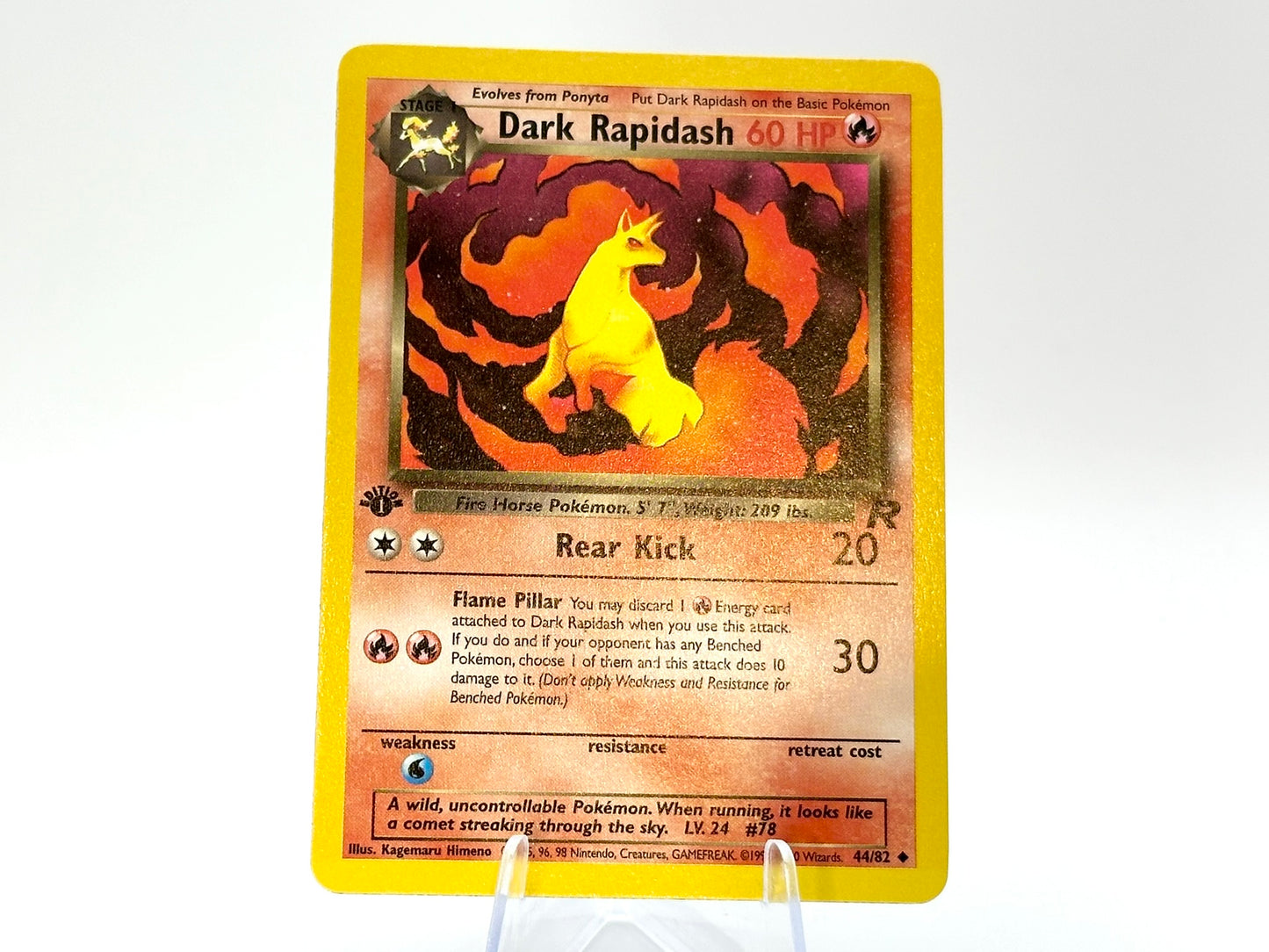 1st Edition - Dark Rapidash - Team Rocket 44/82 - WOTC - - Himeno