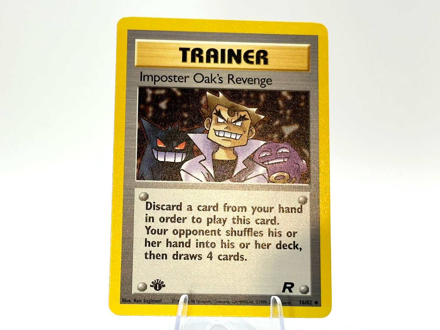 1st Edition - Imposter Oak's Revenge (Gengar) - Team Rocket 76/82 - WOTC - - Sugimori