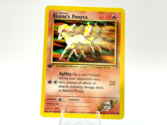 1st Edition - Blaine's Ponyta - Gym Challenge 63/132 - WOTC - - Sugimori