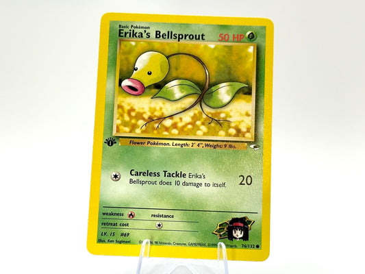 1st Edition - Erika's Bellsprout - Gym Challenge 76/132 - WOTC - - Sugimori