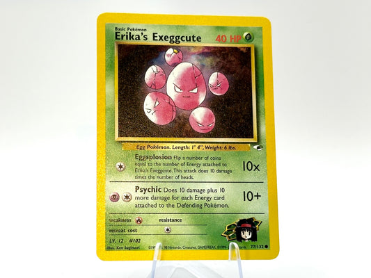 1st Edition - Erika's Exeggcute - Gym Challenge 77/132 - WOTC - - Sugimori